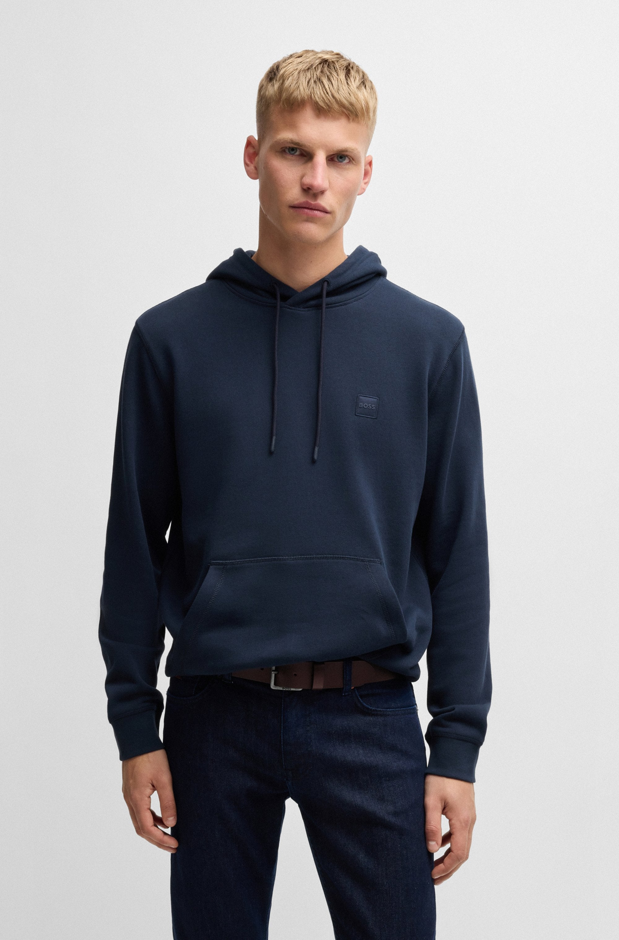 BOSS Ledergürtel »Jeeko_Sz40«, mit BOSS Logo-Schriftzug auf der Schließe