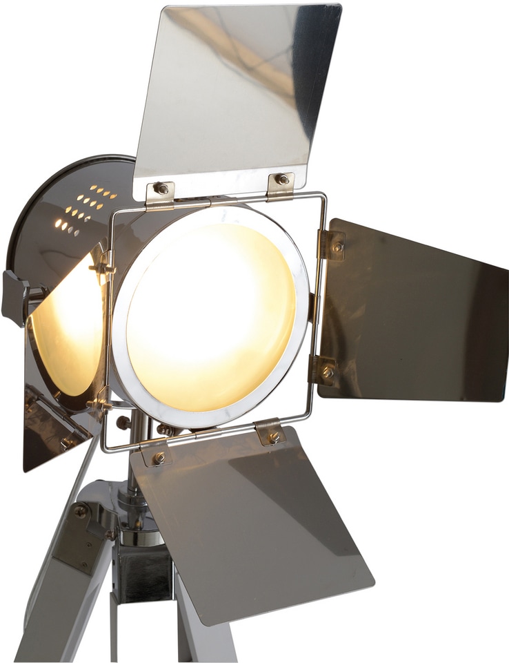 näve Stehlampe »Hollywood« E27 Stehleuchte Dreibein aus Holz, Lampe höhenverstellbar, schwenkbar