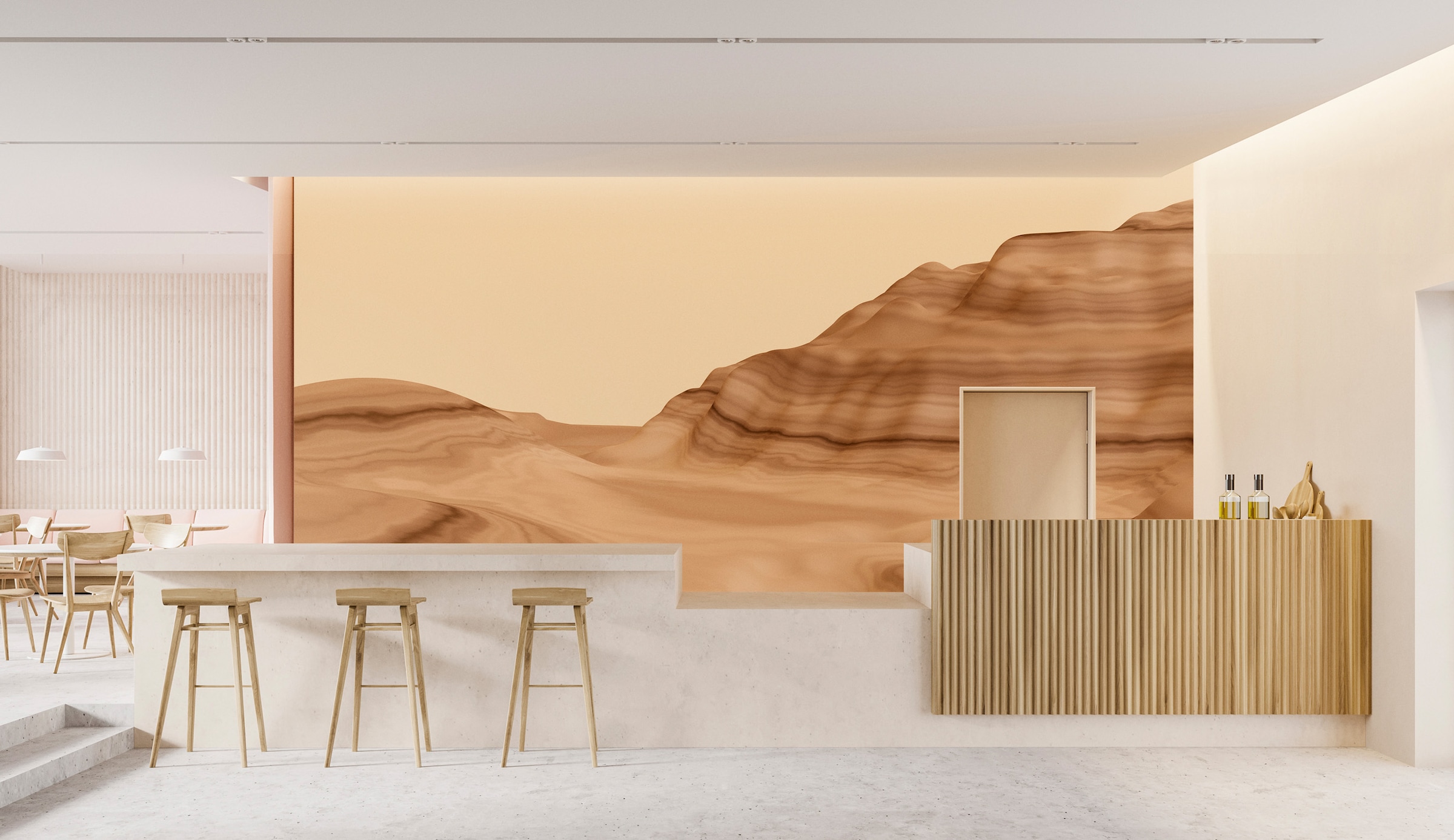 living walls Vliestapete »Wüsten-Tapete in Sandoptik Beige Braun Naturmuste günstig online kaufen