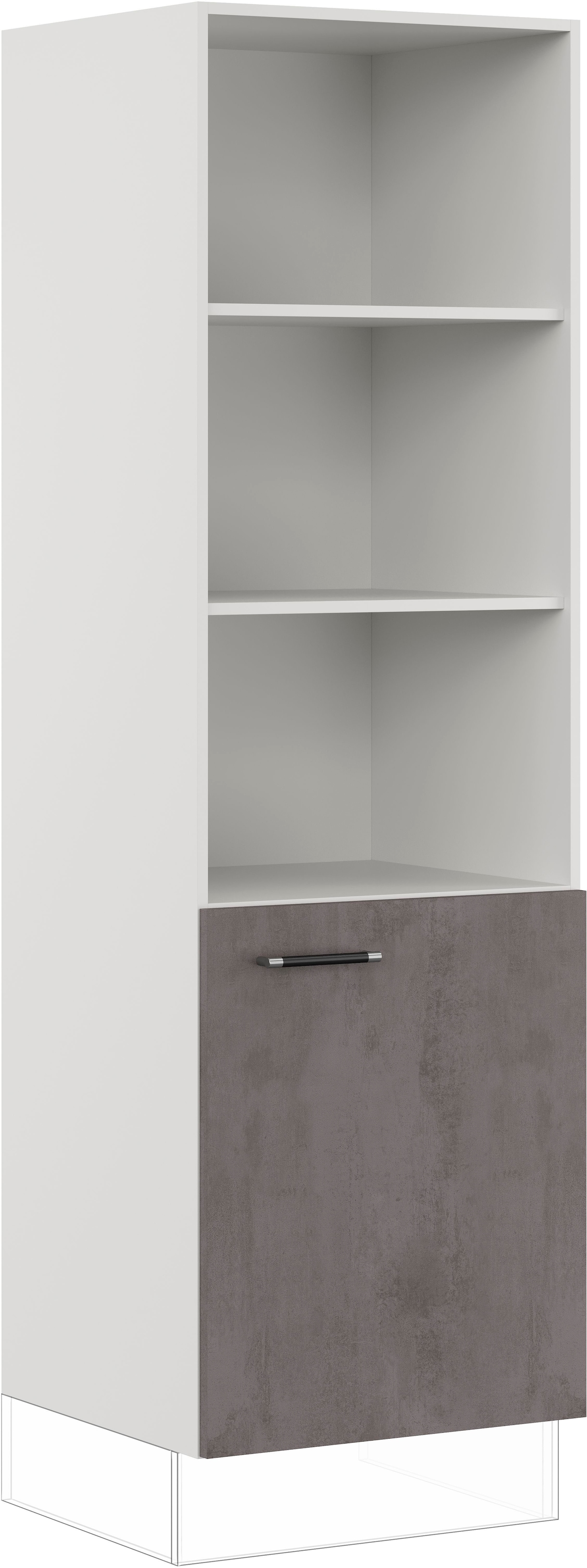 IMPULS KÜCHEN Seitenschrank »"Prag", Breite/Höhe: 60/190,7 cm« vormontiert, mit Drehtür, mit verstellbaren Fachböden