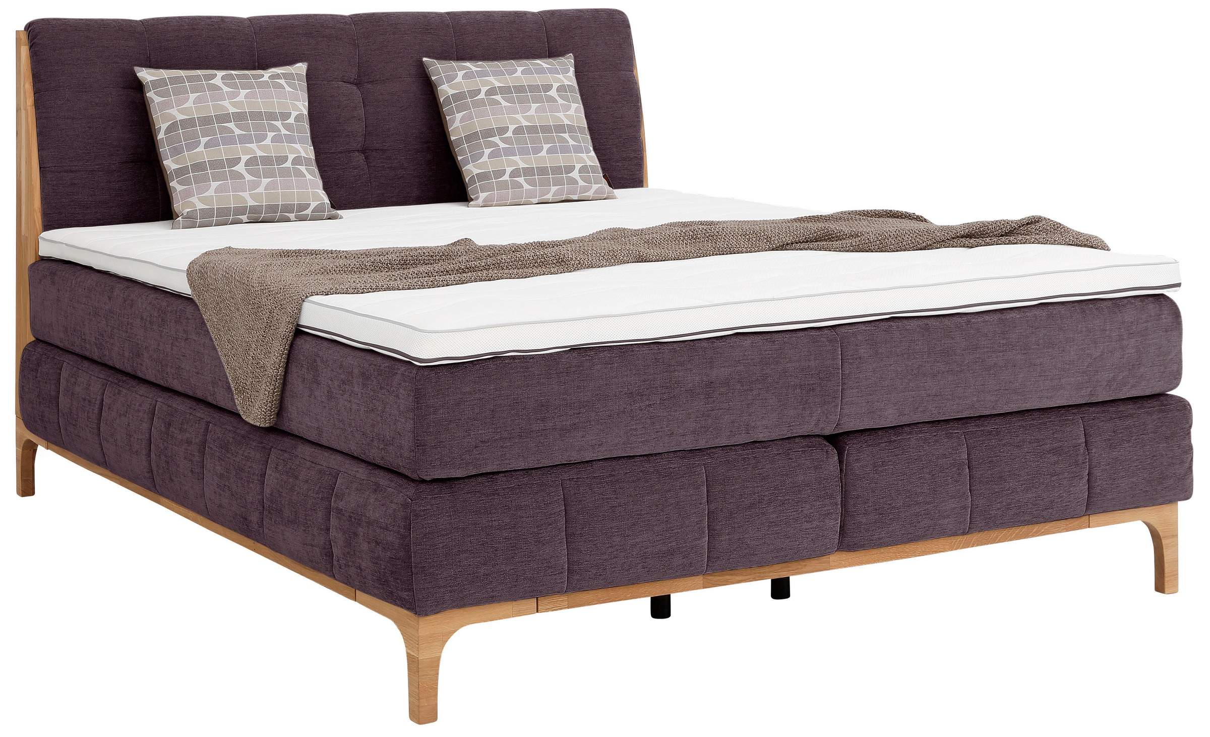 OTTO products Boxspringbett »Jelle«, (5 St.), zertifizierte, recycelte Bezugsstoffe, verschiedene Ausführungen