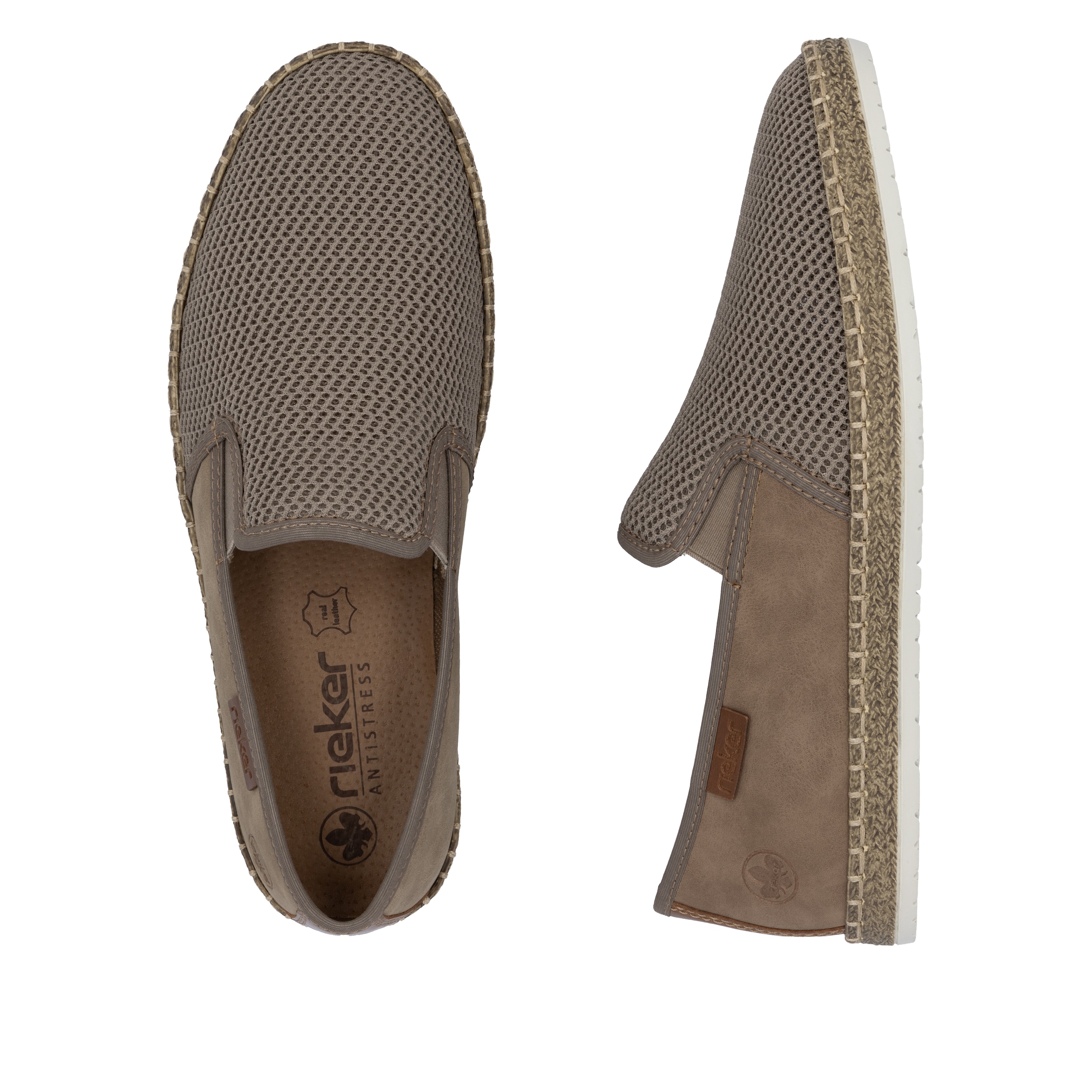 Rieker Espadrille  Slipper, Strandschuh, Sommerschuh mit Stretcheinsätzen