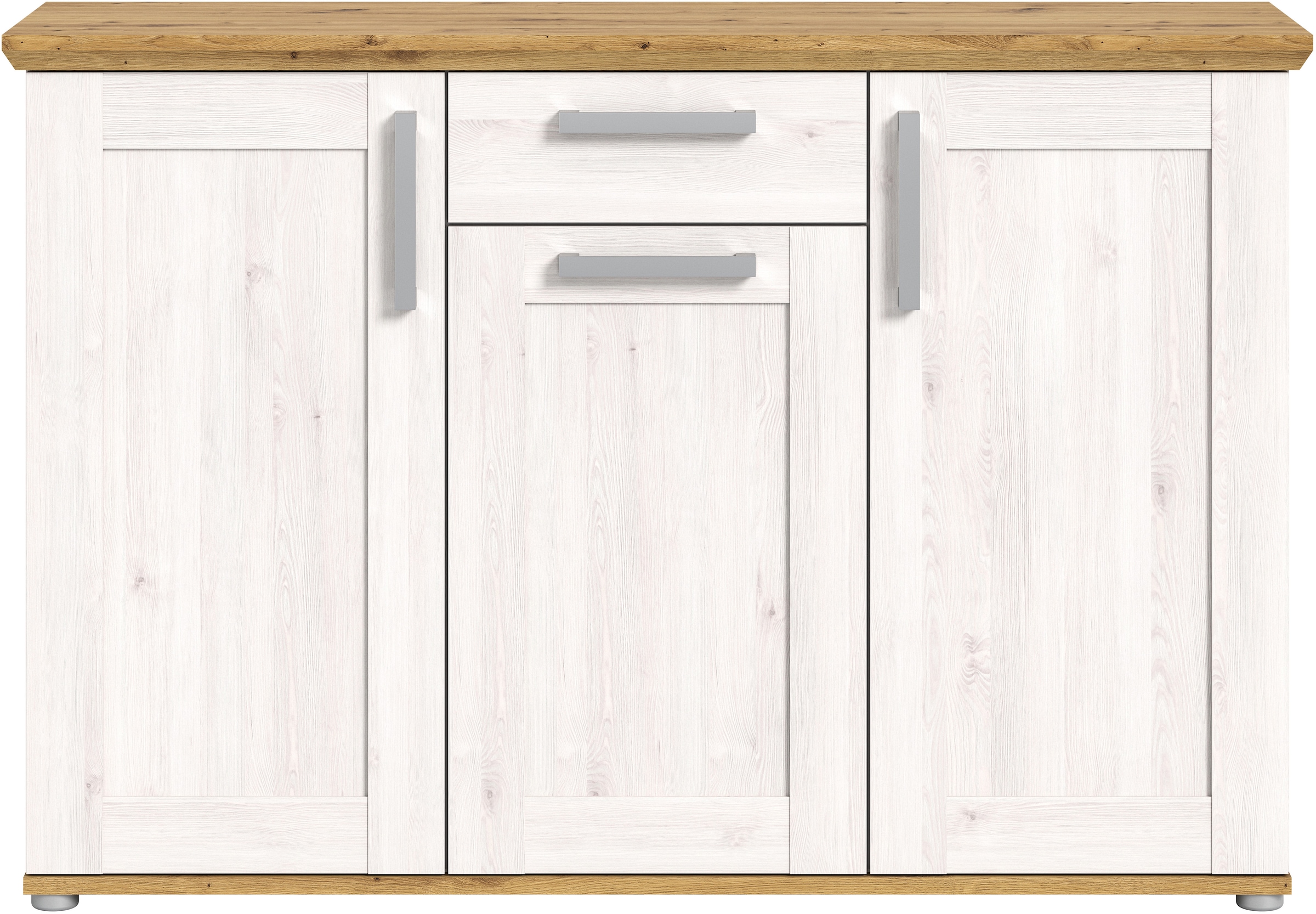 Home affaire Kommode »COSENZA, TOPSELLER!, Breite 137 cm, 3 Türen, 1 Schubkasten«, in Landhausoptik, Anrichte, Schrank, Sideboard