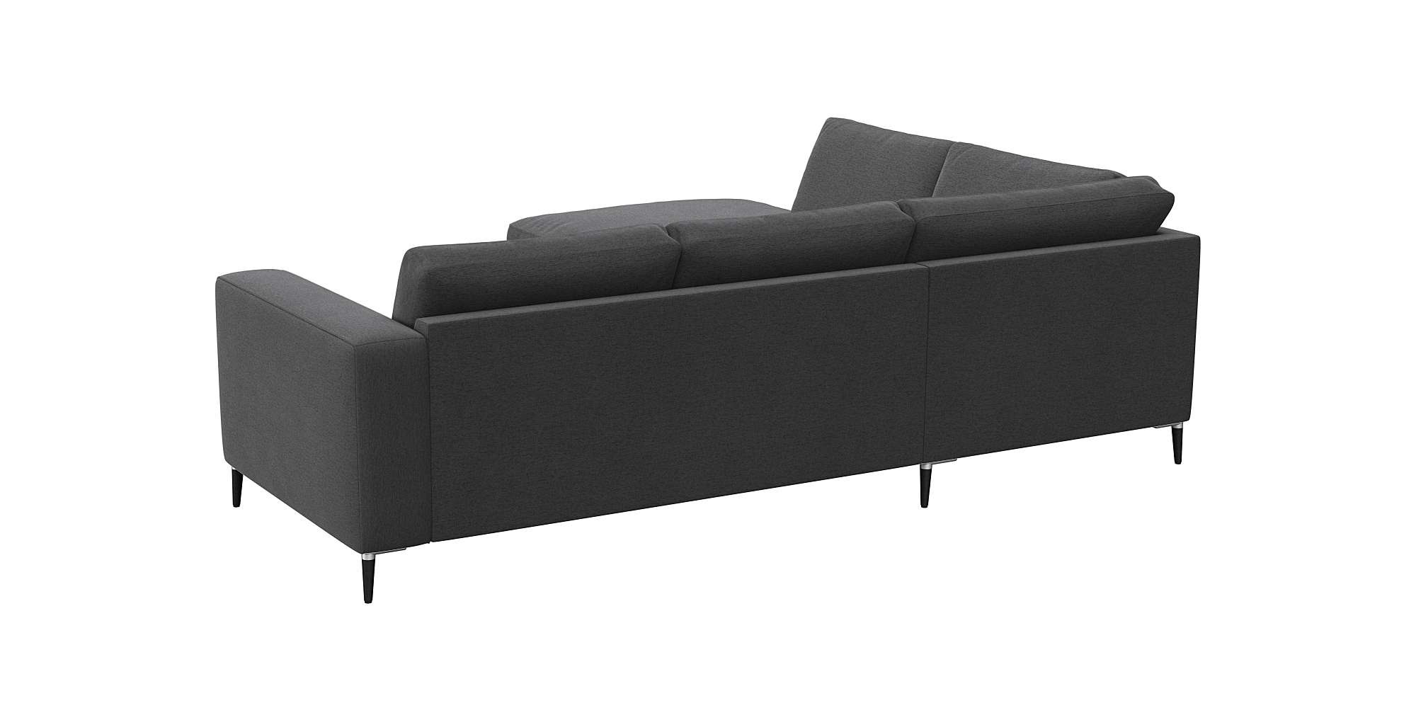 FLEXLUX Ecksofa »Fiore, bequem und komfortabel, zeitlos, OTTOs Choice, L-Form«, breite Armlehnen, Füße Alu/schwarz, B/T 241/225 cm, Kaltschaum im Sitz