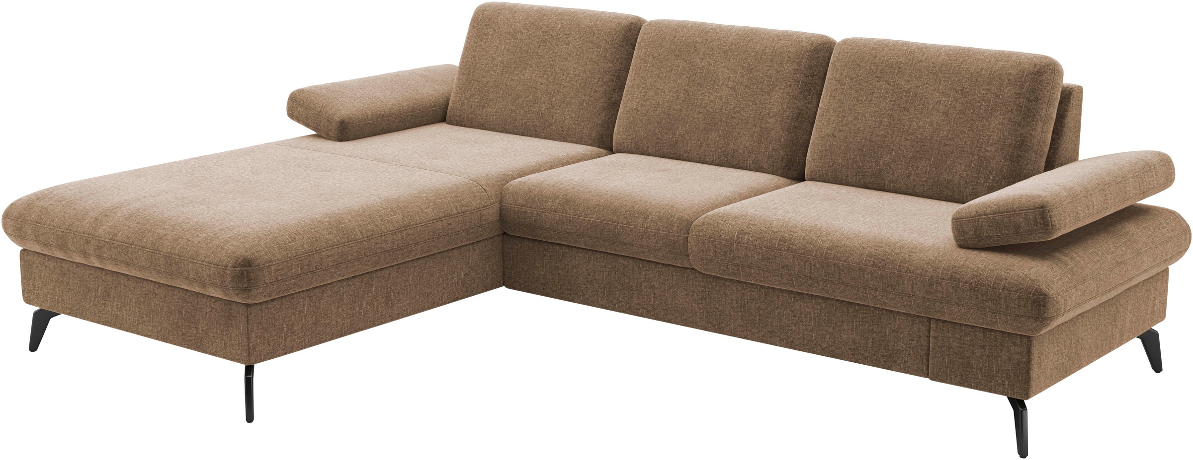 sit&more Ecksofa »Morris Jubi L-Form, B: 247 cm«, mit Armteilfunktion & 1 Zierkissen, optional Bettfunktion