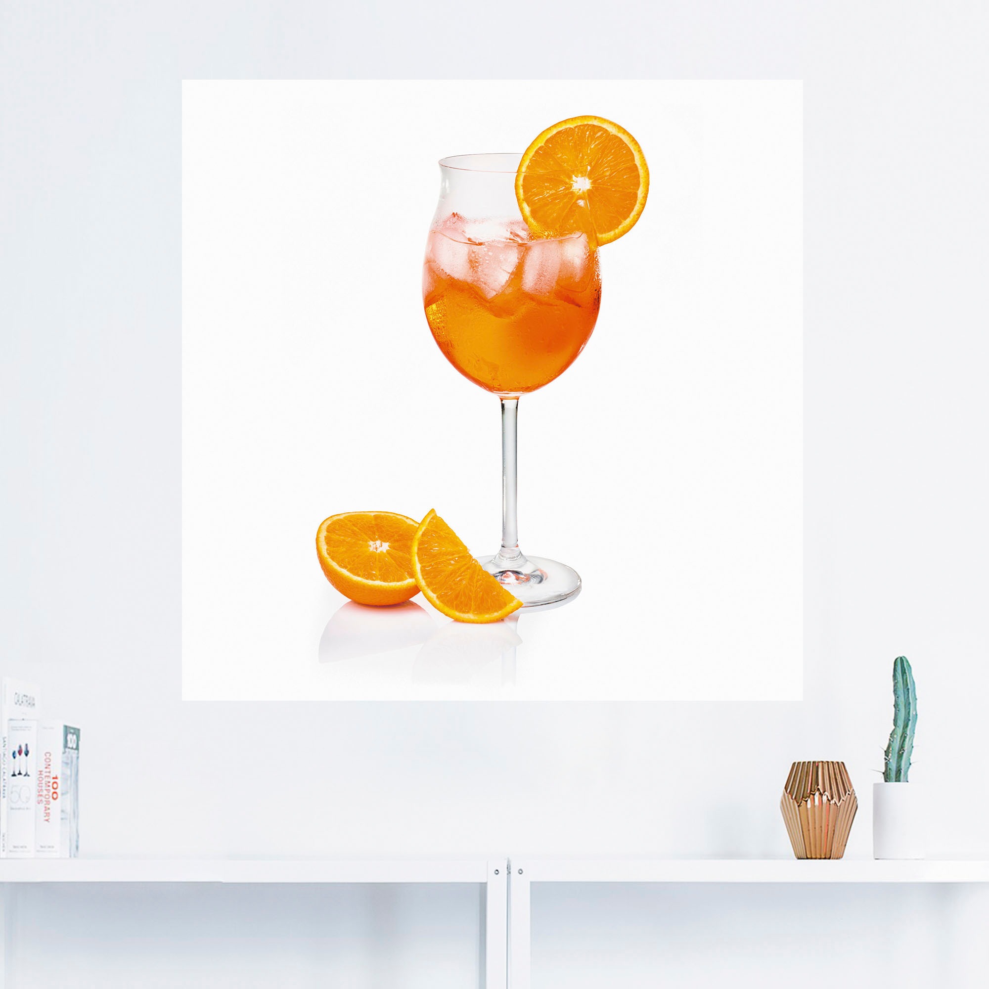 Artland Wandbild »Aperol Spritz mit einer Scheibe Orange«, Getränke, (1 St.), als Alubild, Outdoorbild, Leinwandbild, Poster, Wandaufkleber