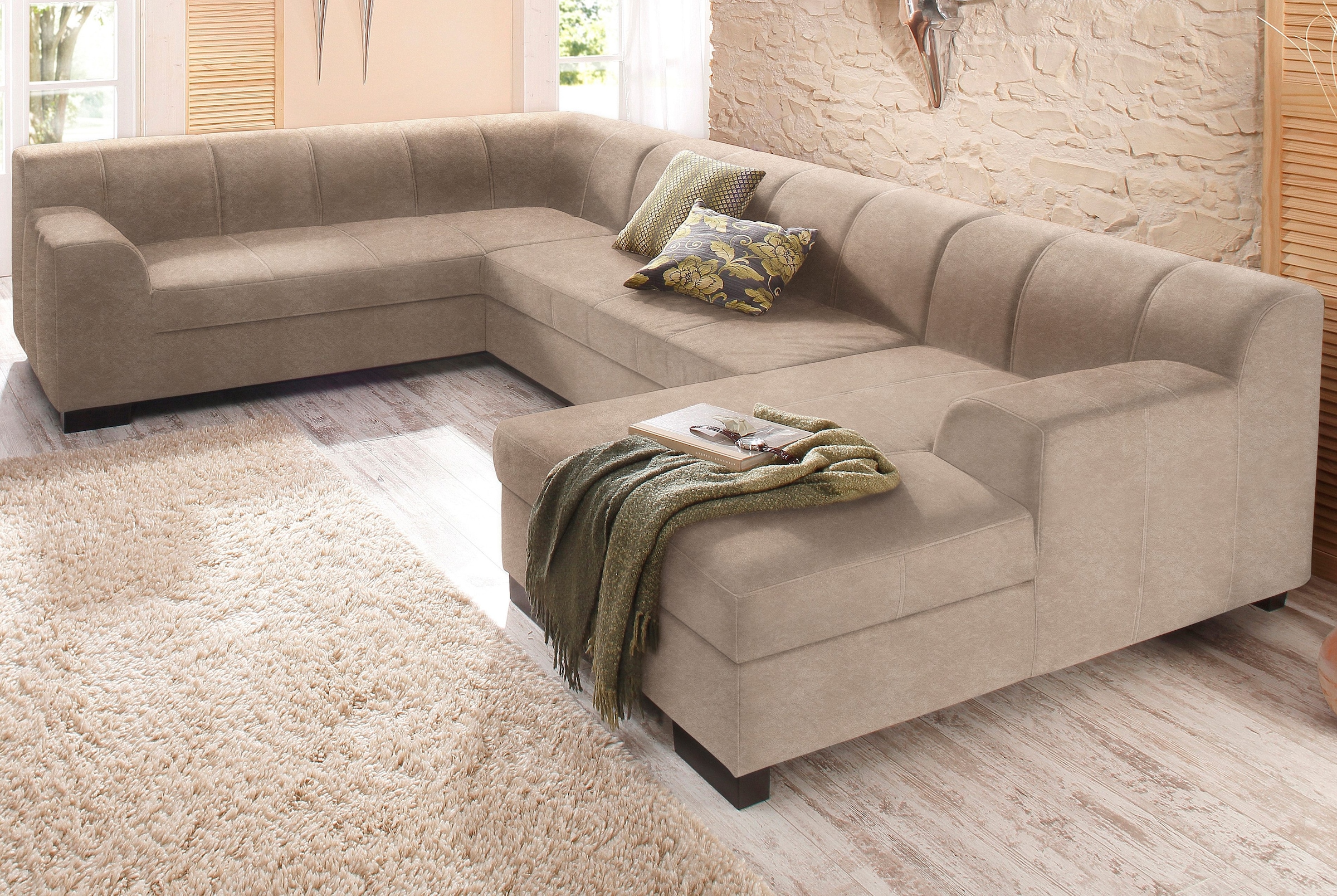 Home affaire Wohnlandschaft »Falk klare Linien, zeitlos und komfortabel, U- günstig online kaufen