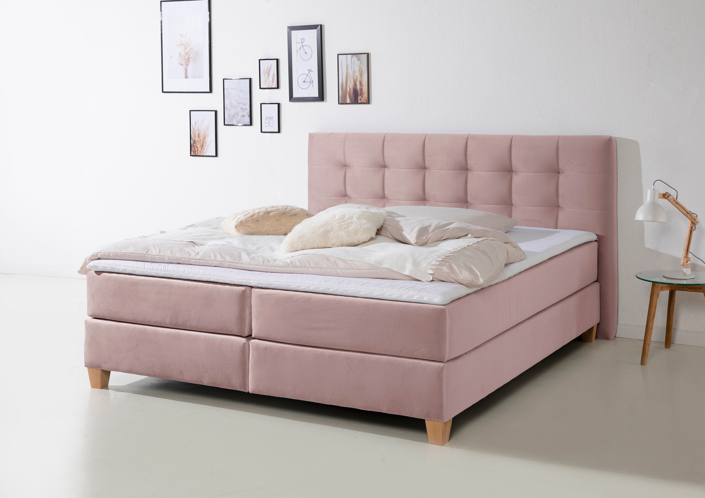Home affaire Boxspringbett »Moulay«, inkl. Topper, in Überlänge 220 cm, 3 H günstig online kaufen
