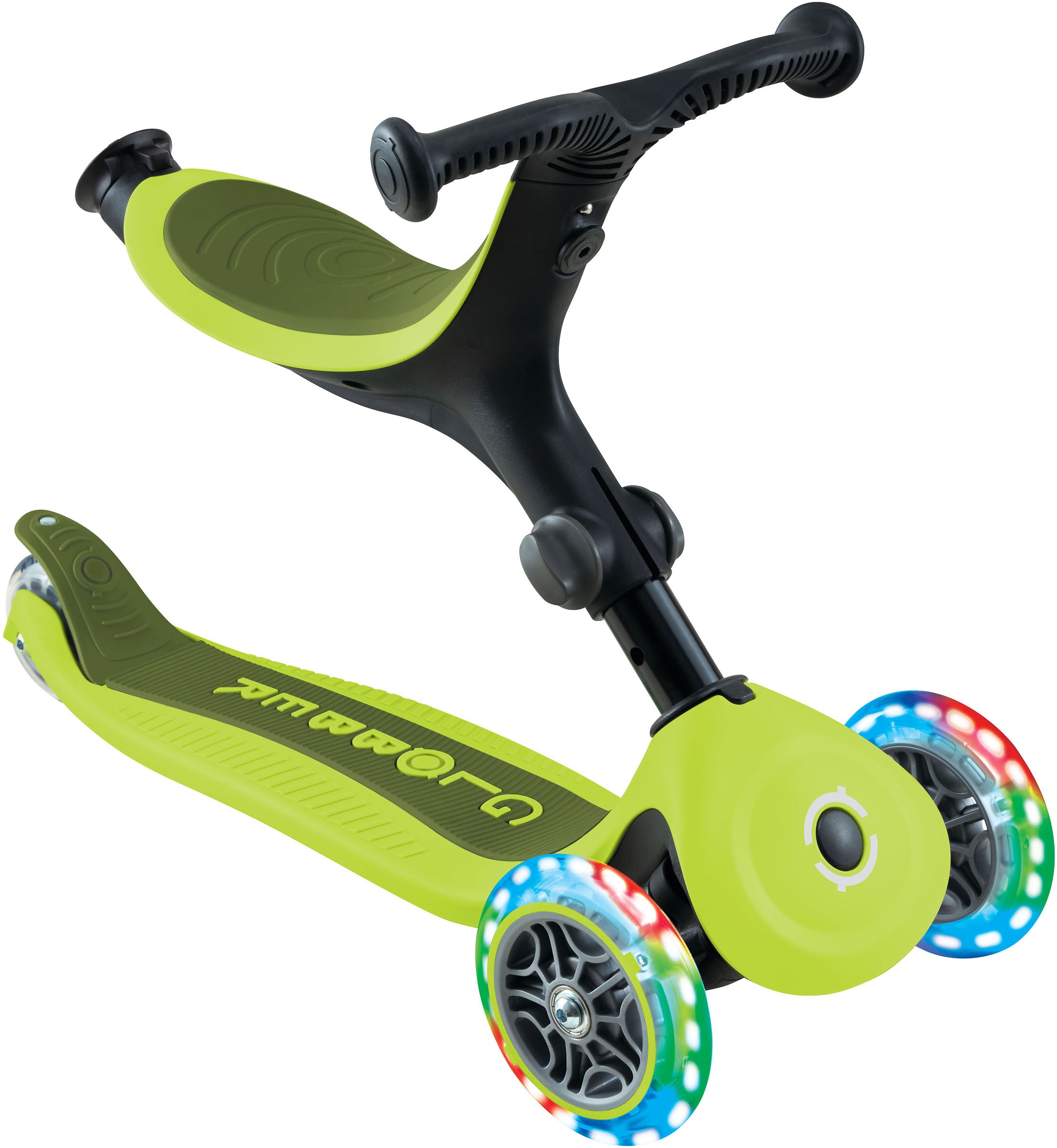 Globber Tretroller »GO-UP ACTIVE LIGHTS mit Leuchtrollen«