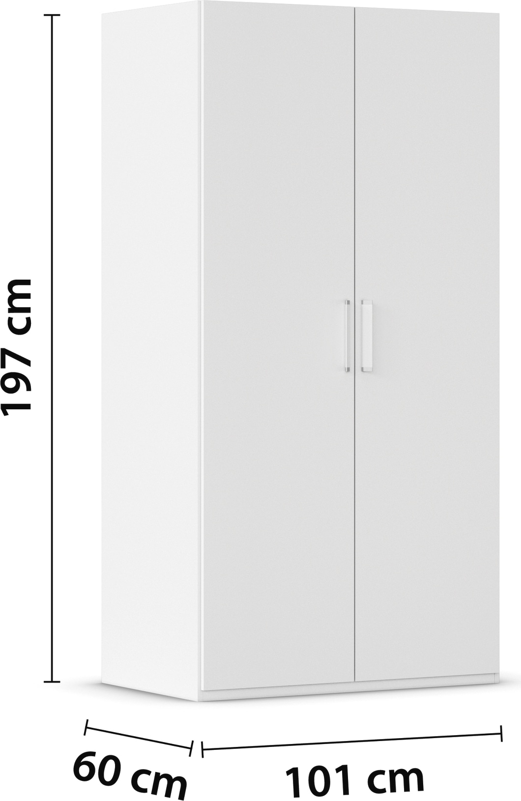 rauch Drehtürenschrank »Kleiderschrank Schrank Garderobe Schlafzimmerschrank EVELYN«, (in 2 Höhen 197 oder 210 cm erhältlich), in elegantem Stil, viel Stauraum 4 Breiten und 2 Höhen MADE IN GERMANY