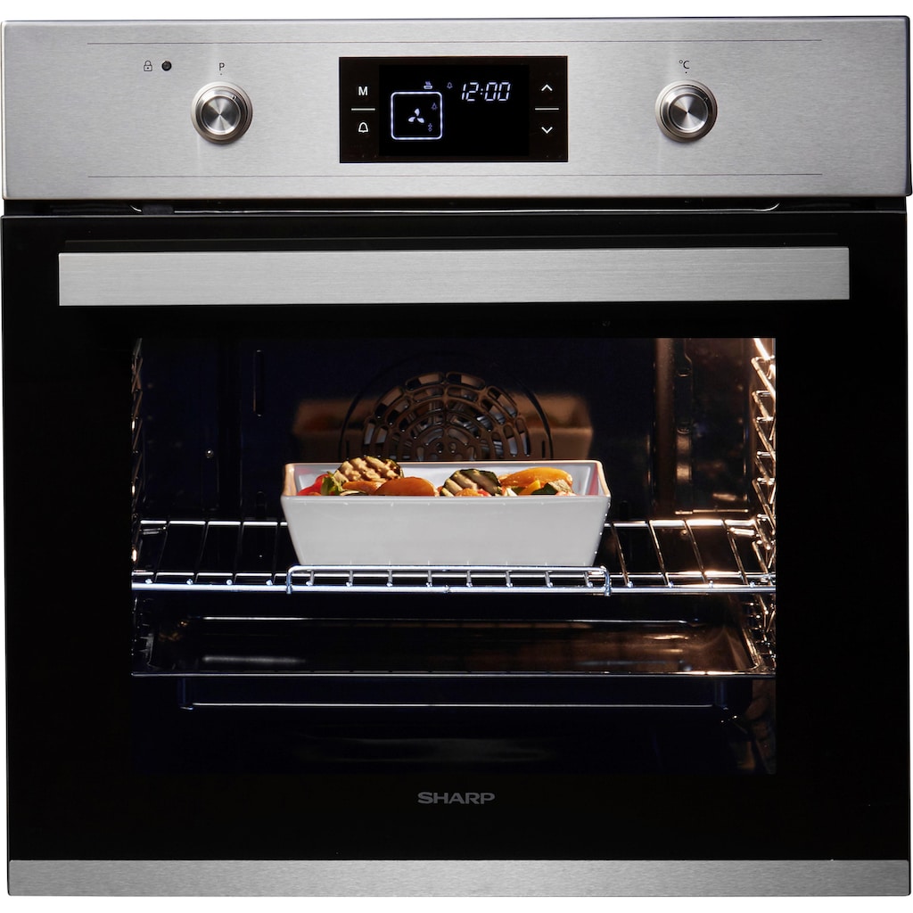 Sharp Pyrolyse Backofen »K-61V28IM1-EU«, K-61V28IM1-EU, Pyrolyse-Selbstreinigung