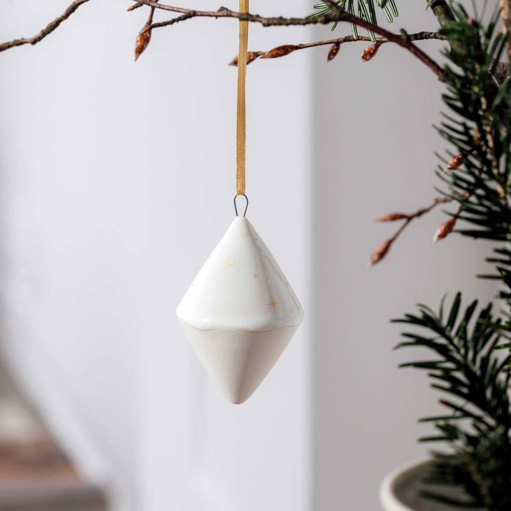 like. by Villeroy & Boch Weihnachtsfigur »Ornament Doppelkegel Winter Glow beige«