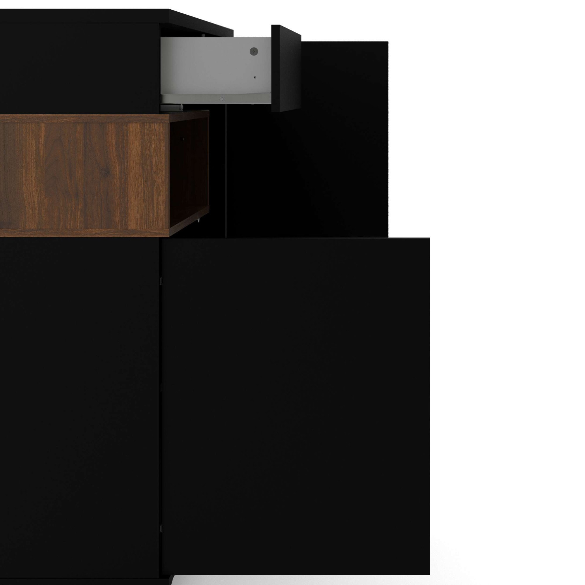 INOSIGN Highboard »Roommers, Anrichte, Stauraum, Sideboard«, Kommode, Höhe 118 cm, Breite 88,7 cm, 1 offenes Fach mit Rahmen-Optik