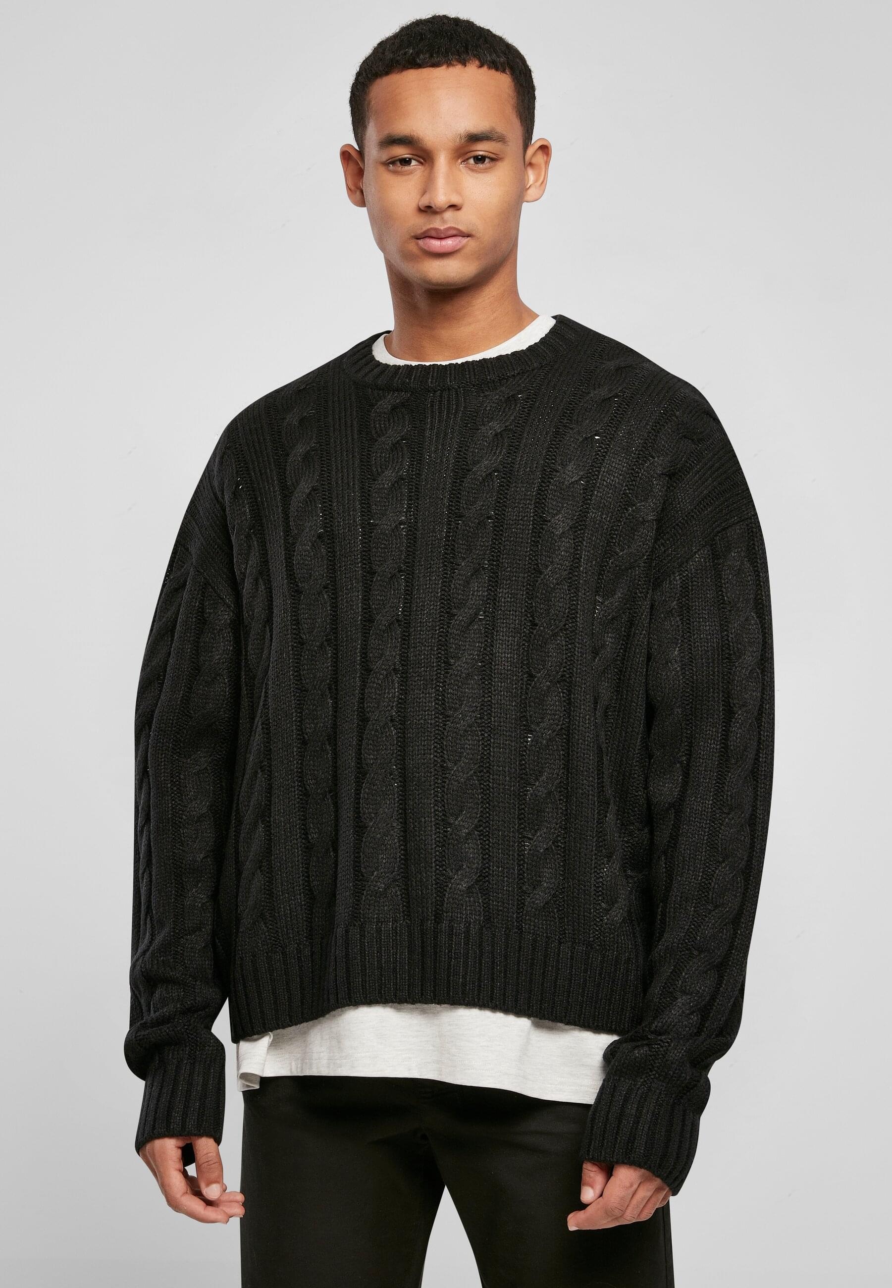 URBAN CLASSICS Rundhalspullover »Urban Classics Herren Boxy Sweater« 1 Stk.