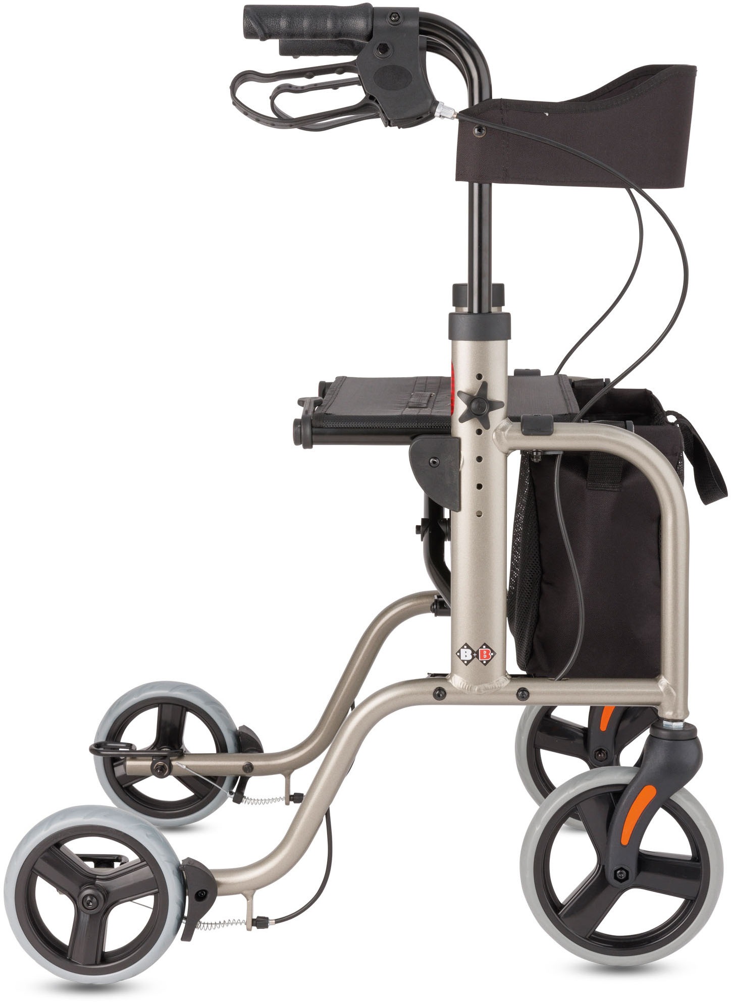 Bischoff & Bischoff Rollator »RL-Smart«, faltbar – Leichtgewicht für innen und außen mit Tasche und Stockhalter