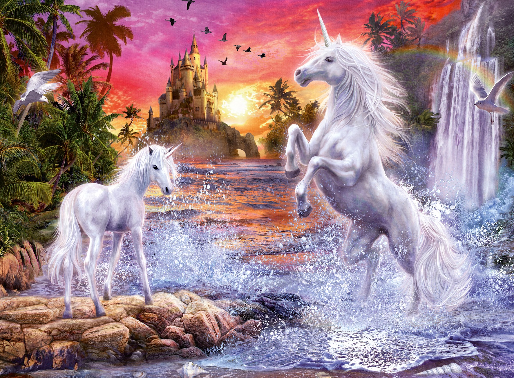 Ravensburger Puzzle »Glow in the Dark, Einhörner am Fluss«, Made in Germany