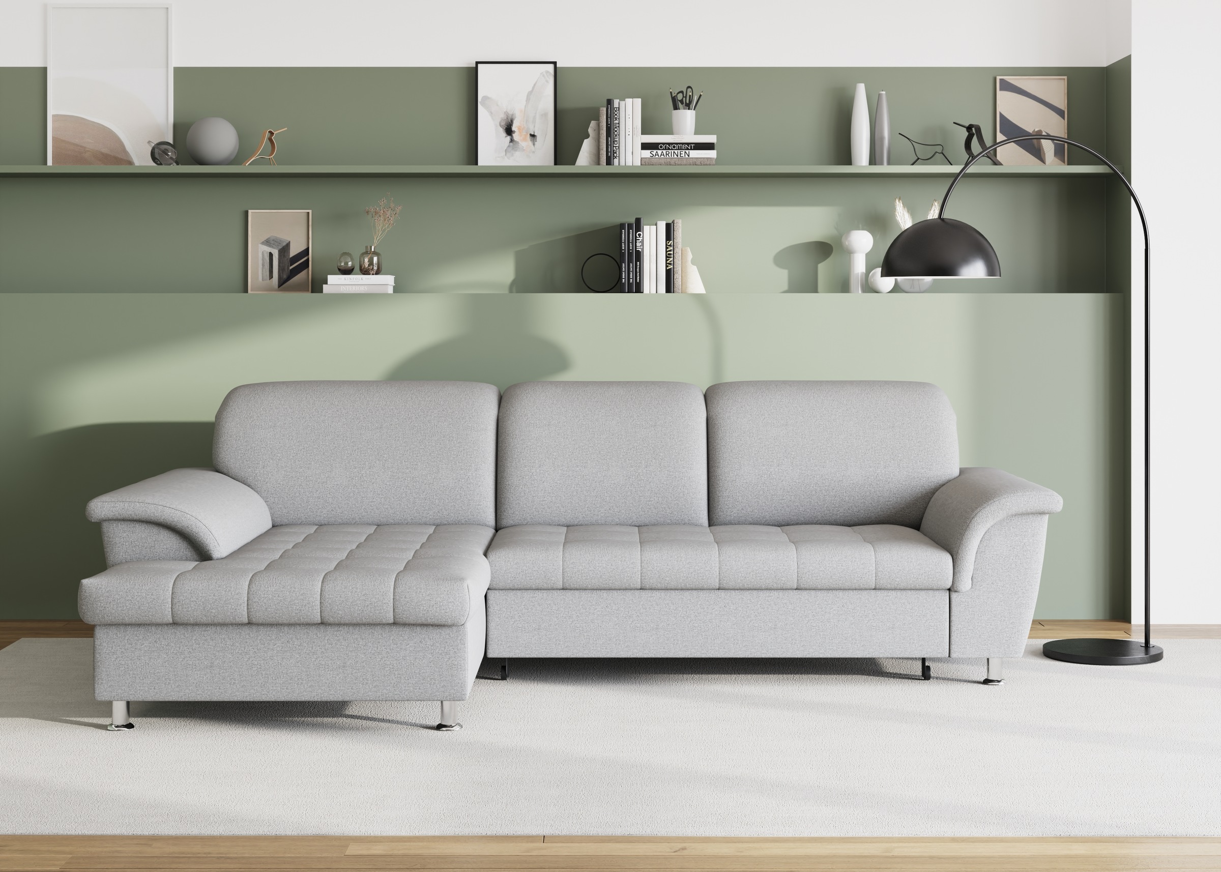 DOMO collection Ecksofa »Franzi Steppung im Sitzbereich B7T/H: 278/162/80 c günstig online kaufen