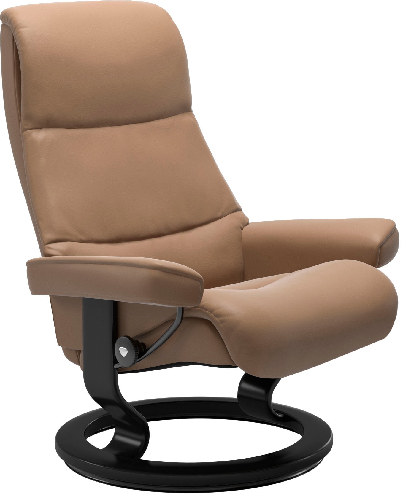 Stressless® Relaxsessel »View«, (Set, Relaxsessel mit Hocker), mit Classic Base, Größe S,Gestell Schwarz
