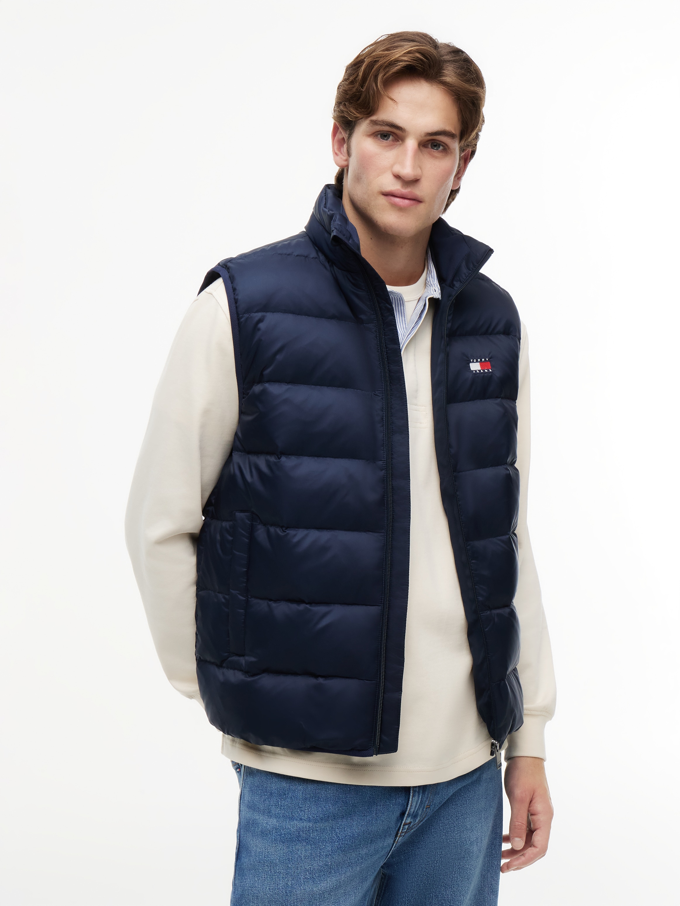 Tommy Jeans Steppweste »LIGHT DOWN PACKABLE VEST« Regular fit mit Stehkragen