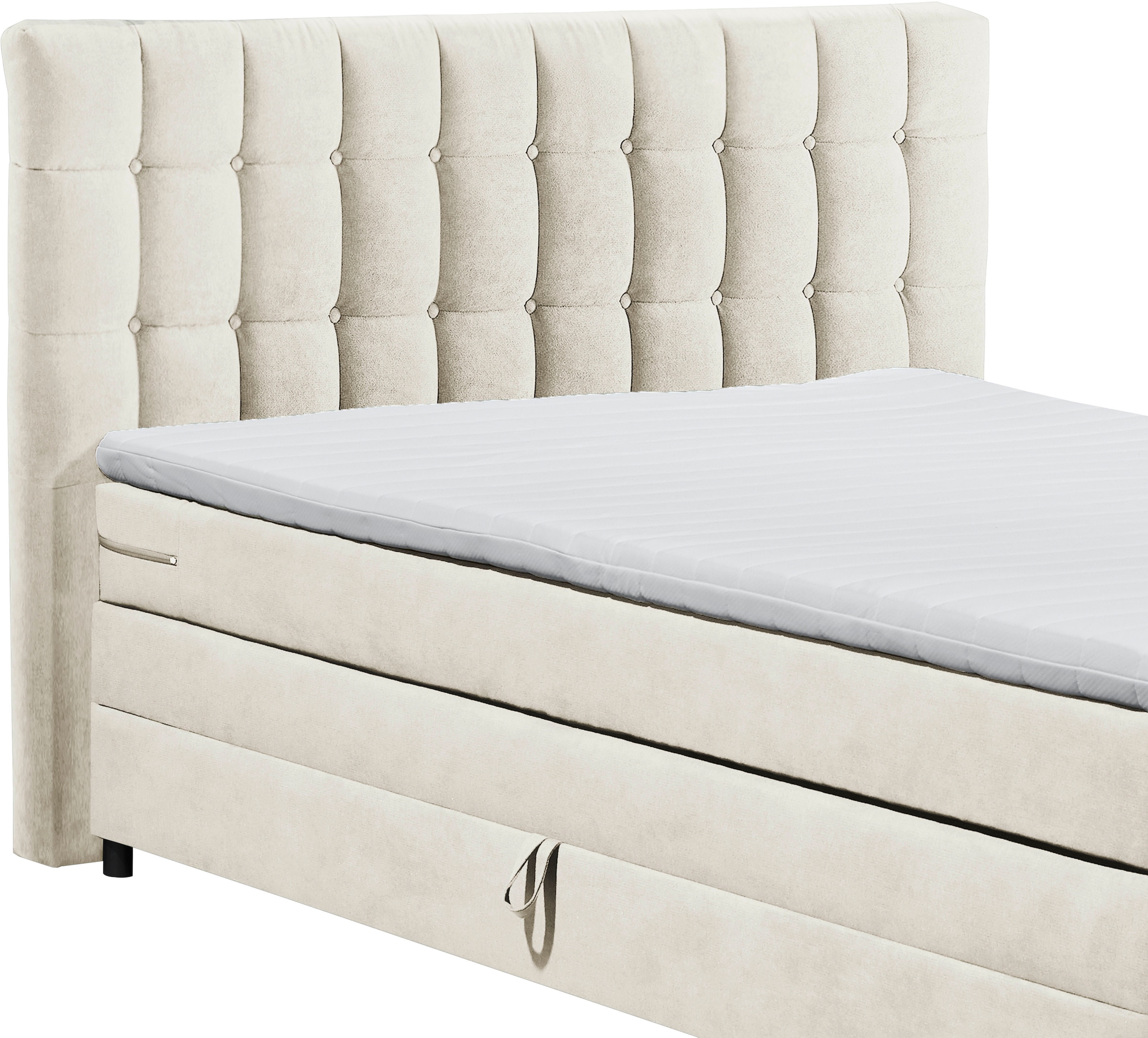 ED EXCITING DESIGN Boxspringbett »Mendoza« inkl. Bettkasten, erhältlich in den Breiten 160cm & 180cm