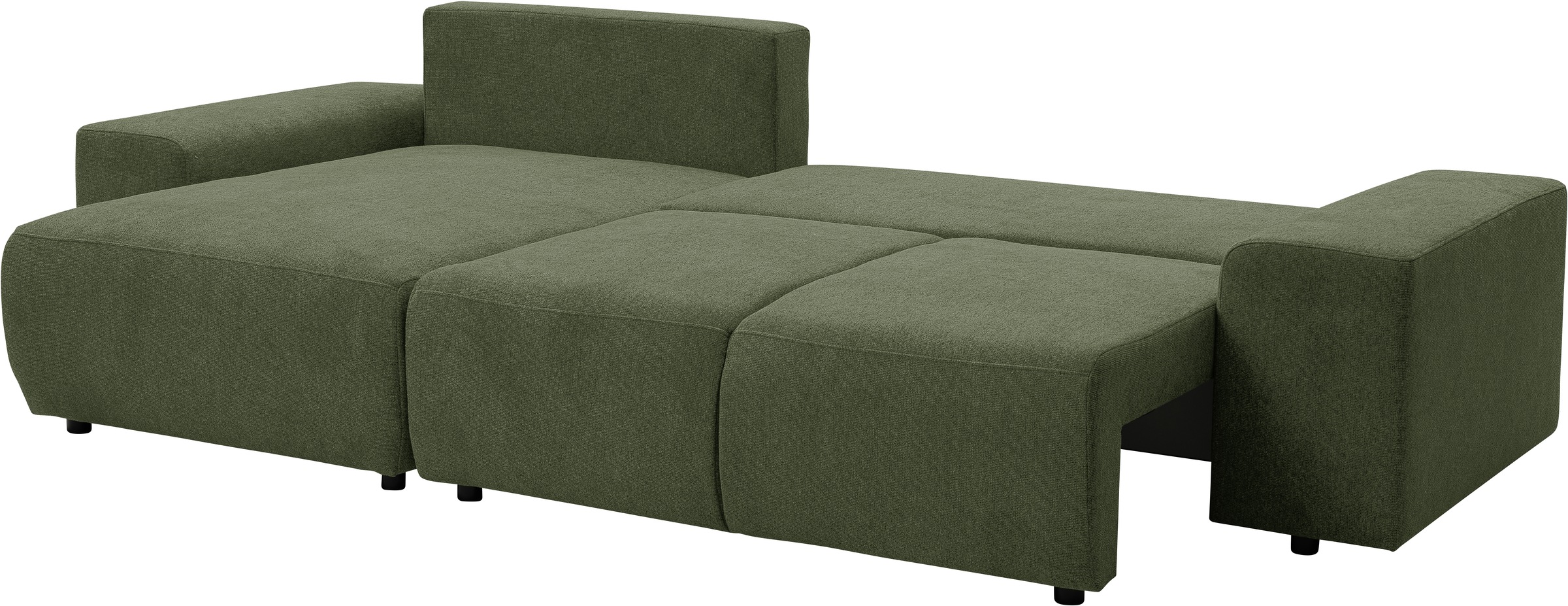 WERK2 Ecksofa »Riwa, modernes Sofa zum Kuscheln und Entspannen, Breite 300cm, L-Form«, Trendiges Ecksofa mit vielen Kissen, Schlaffunktion & Bettkasten