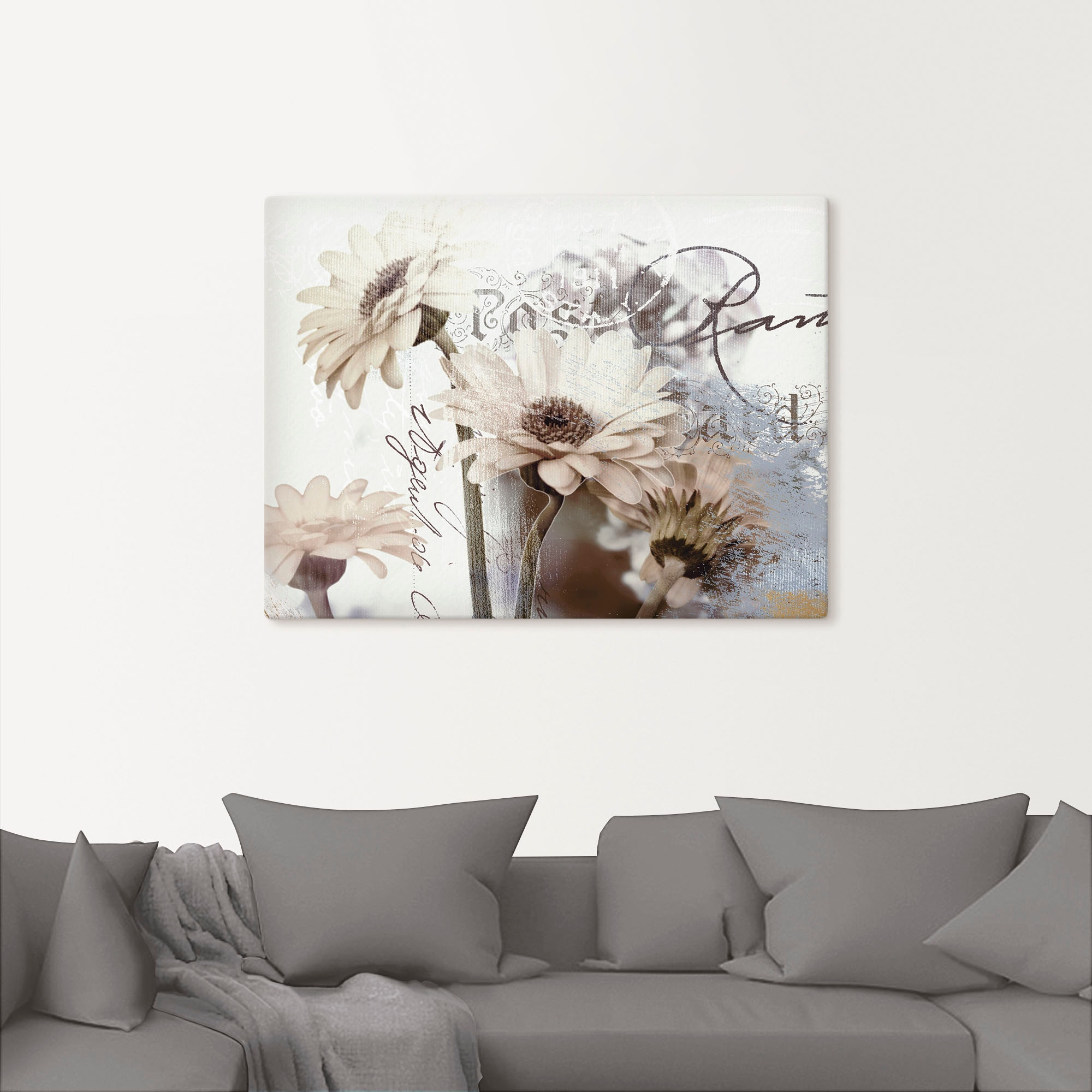 Artland Wandbild »Gerberas_Detail«, Blumenbilder, (1 St.), als Leinwandbild günstig online kaufen