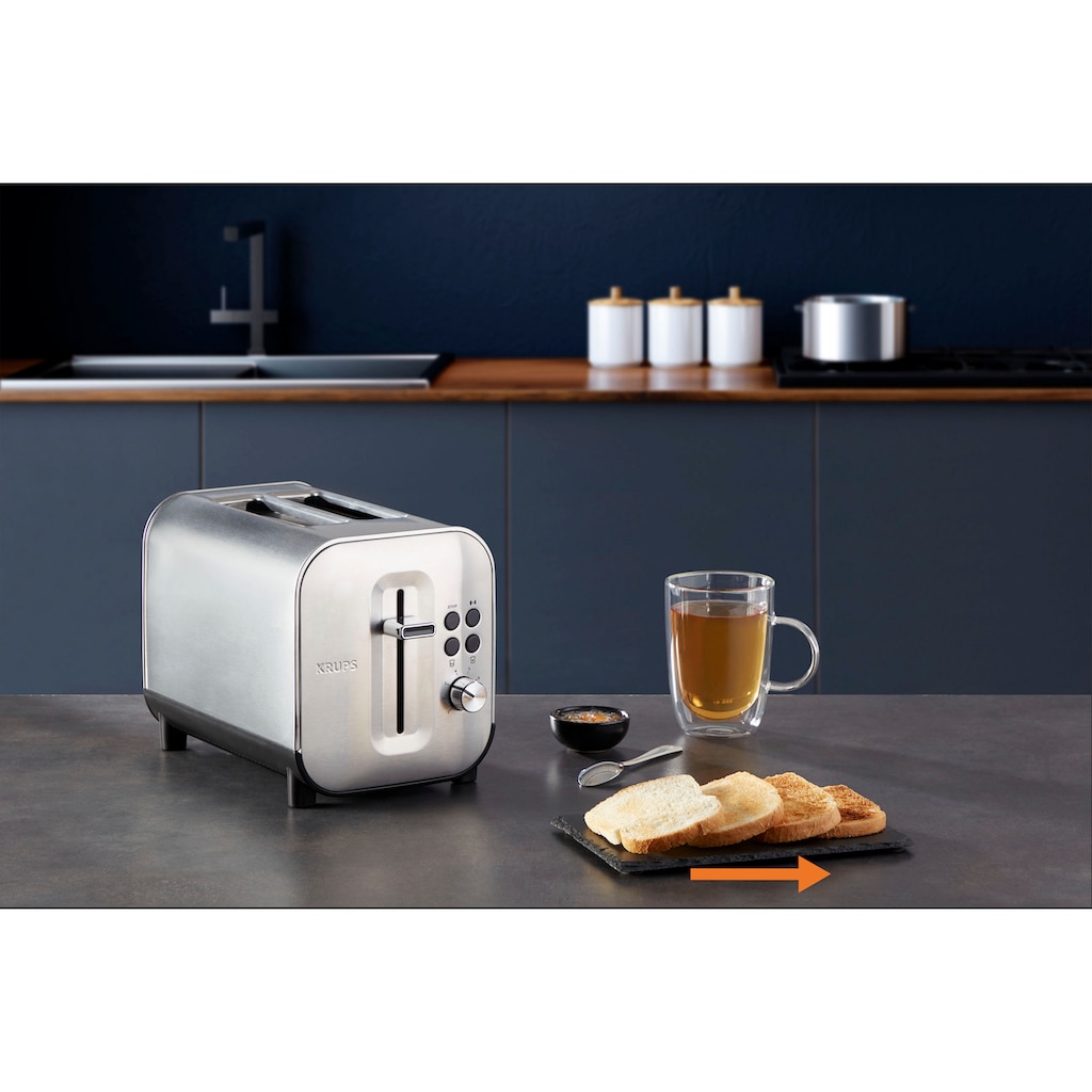 Krups Toaster »KH682D Excellence«, 2 Schlitze, 850 W, berührungsempfindliche Tasten, Anhebevorrichtung, 8 Bräunungsstufen