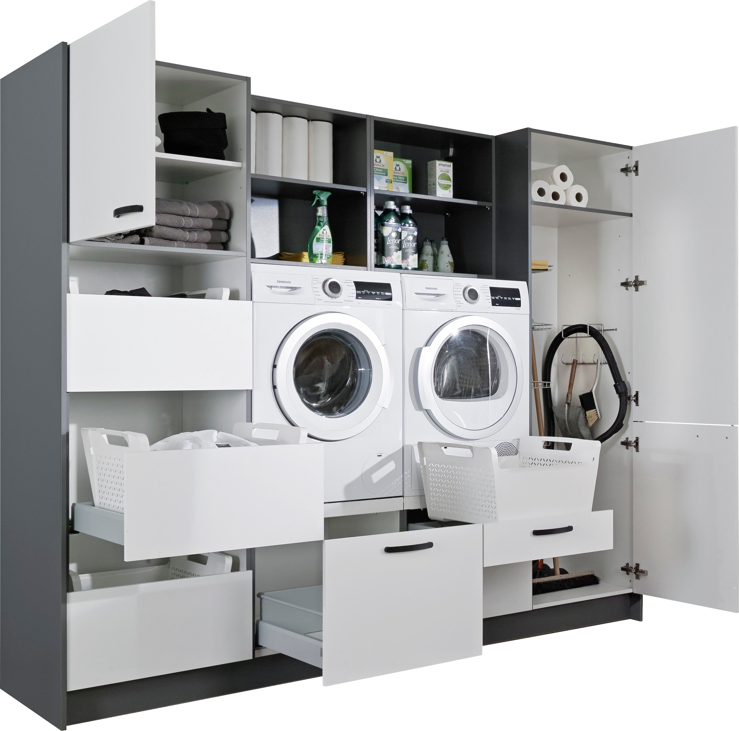 Express Küchen Schrank-Set »Arta«, (9 St.), ohne Geräte, vormontiert, mit Soft-Close-Funktion, Stellbreite 245cm