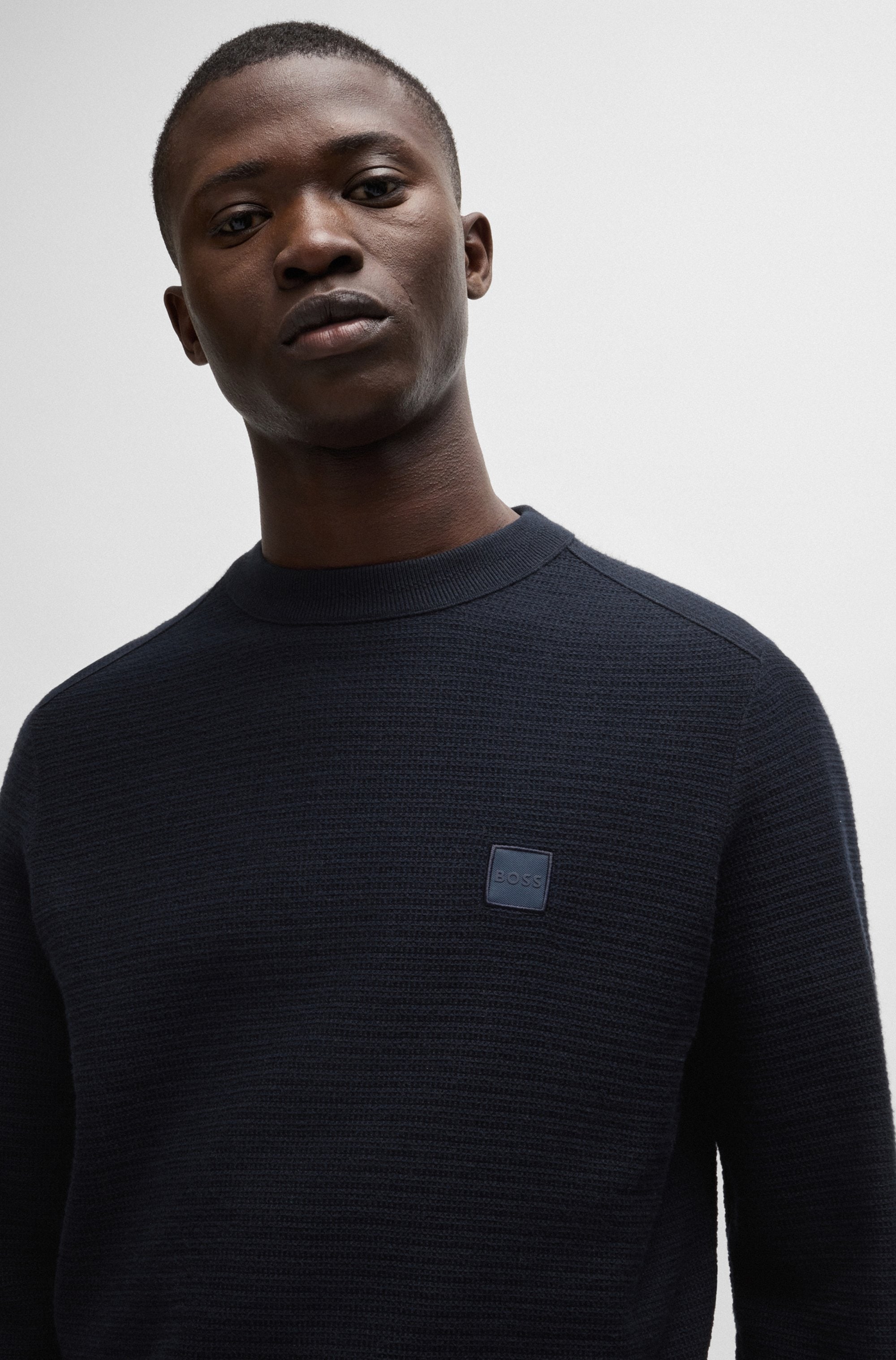 BOSS ORANGE Strickpullover »Anion«, mit BOSS-Badge