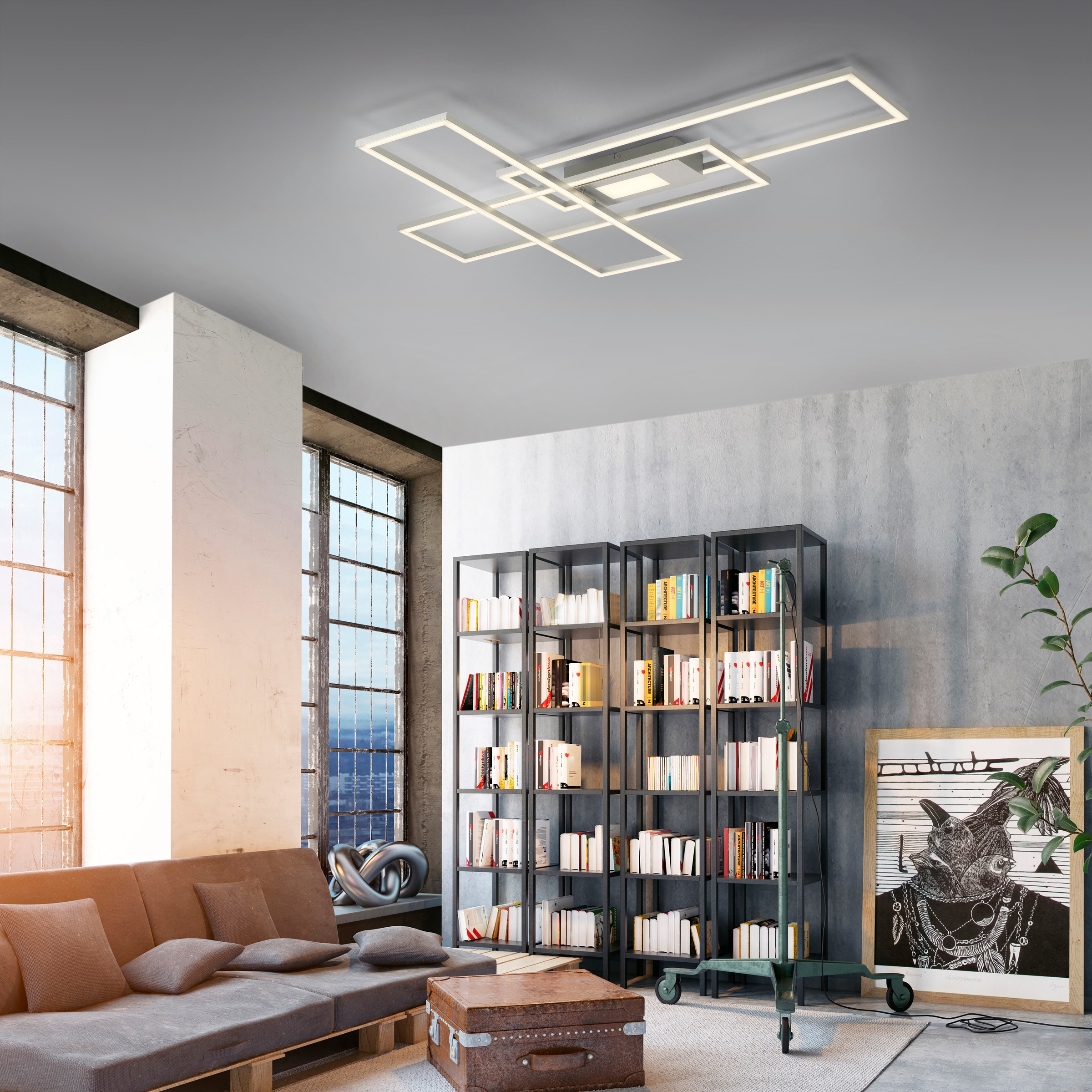 JUST LIGHT Deckenleuchte »ASMIN«, 1 flammig, Leuchtmittel LED-Board   LED f günstig online kaufen