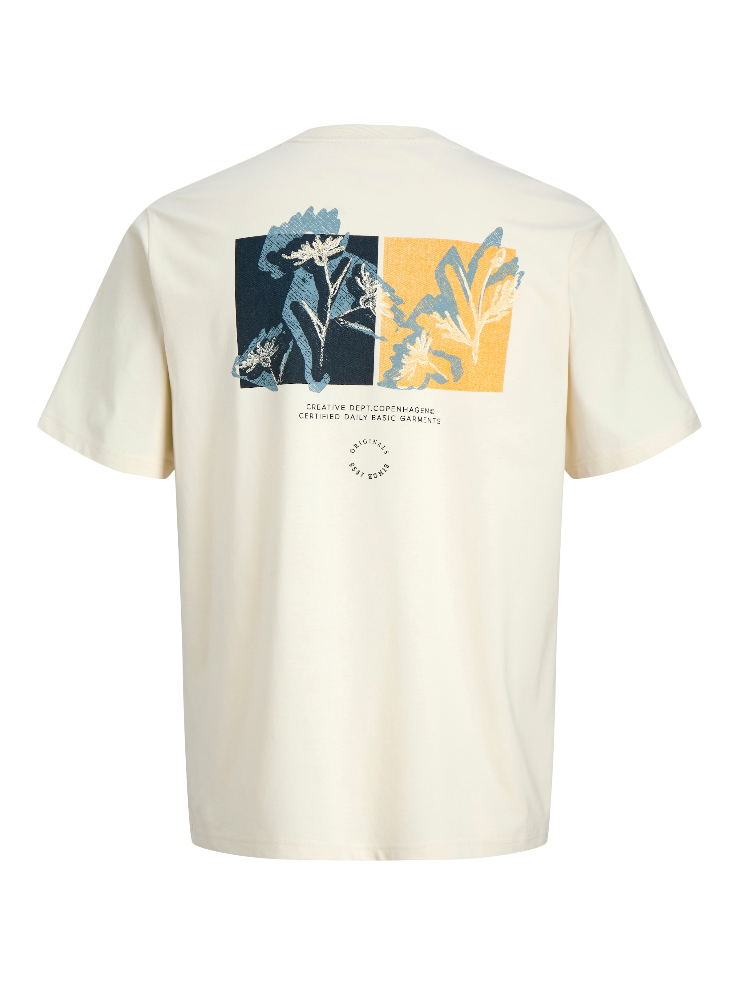 Jack & Jones Kurzarmshirt »JORMONTAUK AOP BACK TEE SS CREW NECK« Baumwolle, regular fit