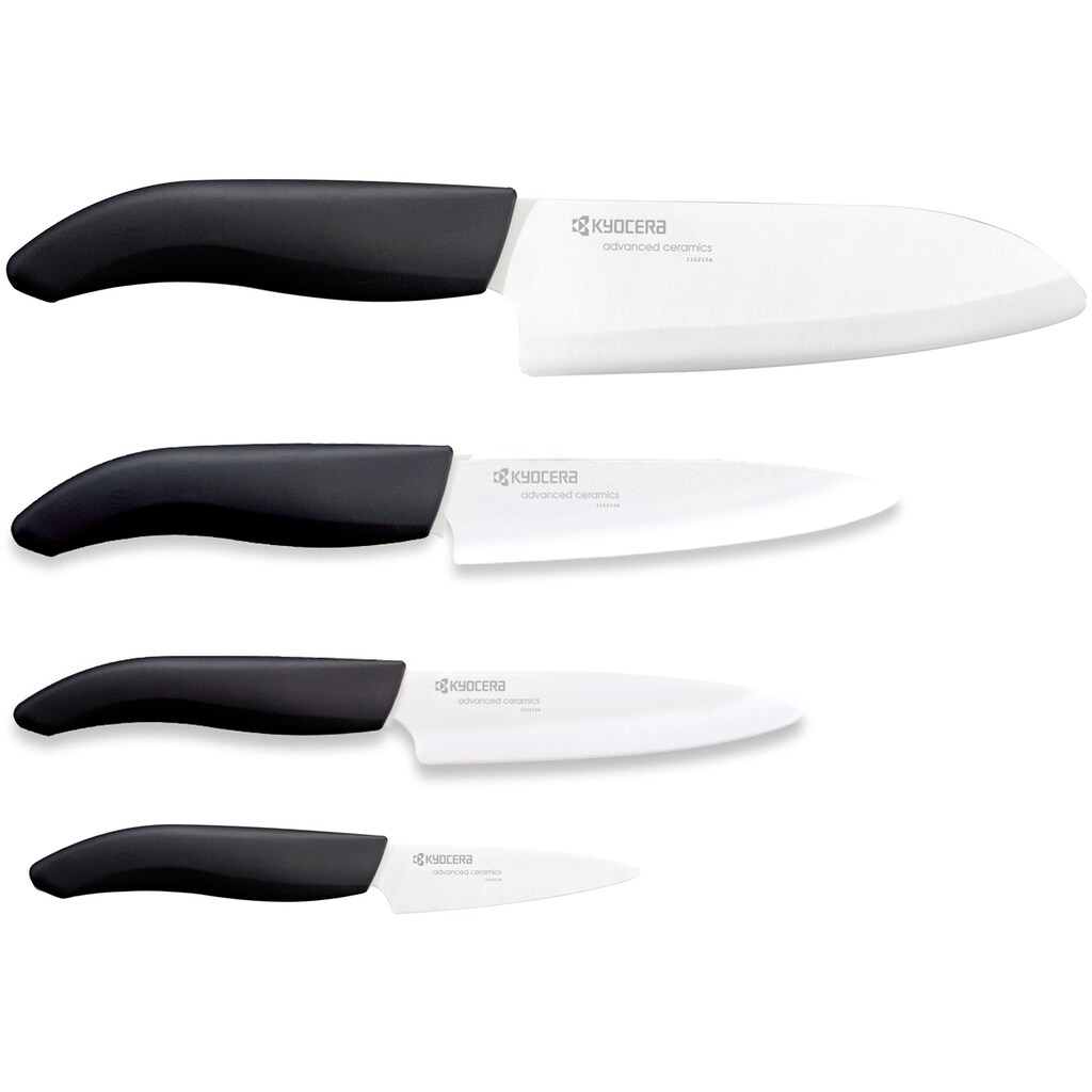 KYOCERA Messerblock »GEN«, 5 tlg., 3in1 - geeignet für Schublade, zum Aufstellen und Aufhängen, inkl. 4 Messern