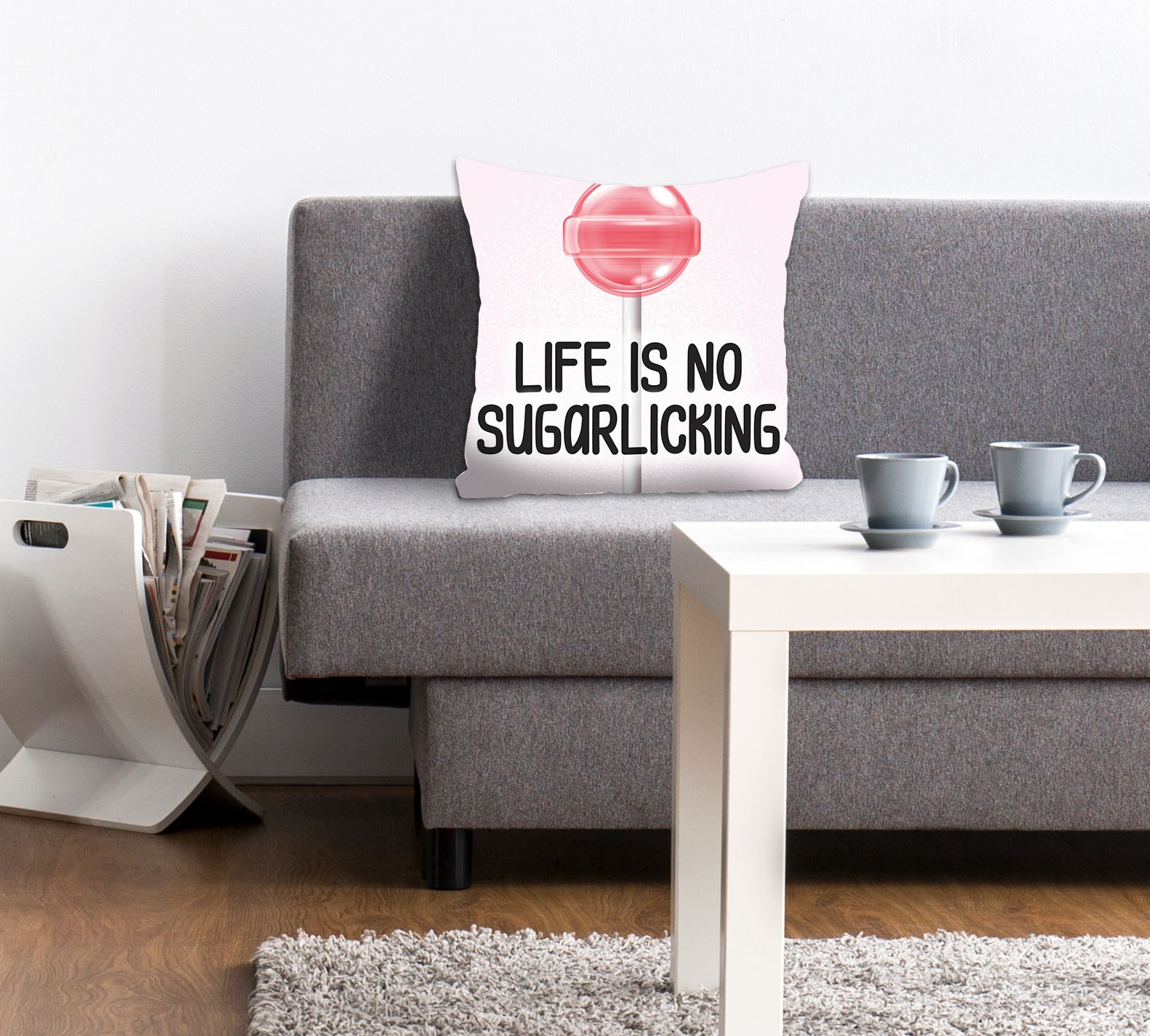 queence Dekokissen »LIFE IS NO SUGARLICKING«, Kissenhülle ohne Füllung, 1 S günstig online kaufen