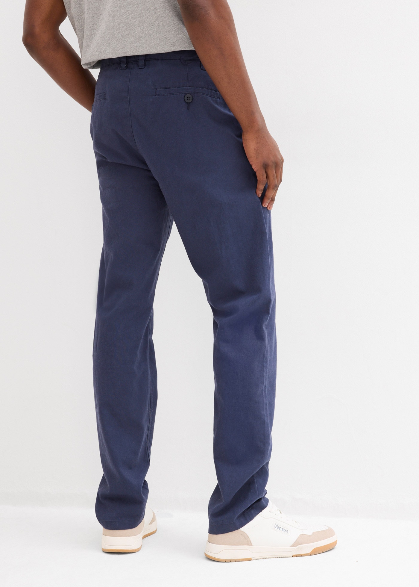 bonprix Chinohose  aus Leinen und Baumwolle, Regular Fit, im Chino-Stil