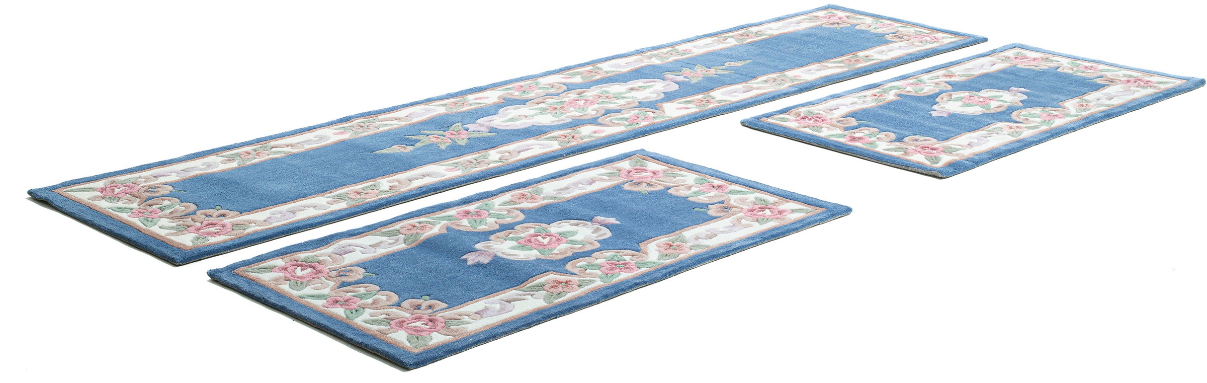 THEKO Bettumrandung »Ming«, (3 tlg.), Bettvorleger, Läufer-Set, hochwertiges Acrylgarn, florales Design