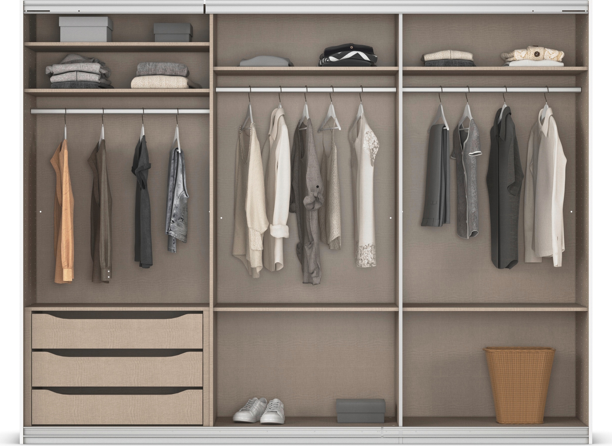 INOSIGN Schwebetürenschrank »Ferris«, BESTSELLER, Schrank Breite 2,71m, Schlafzimmerschrank in 3 Ausführungen