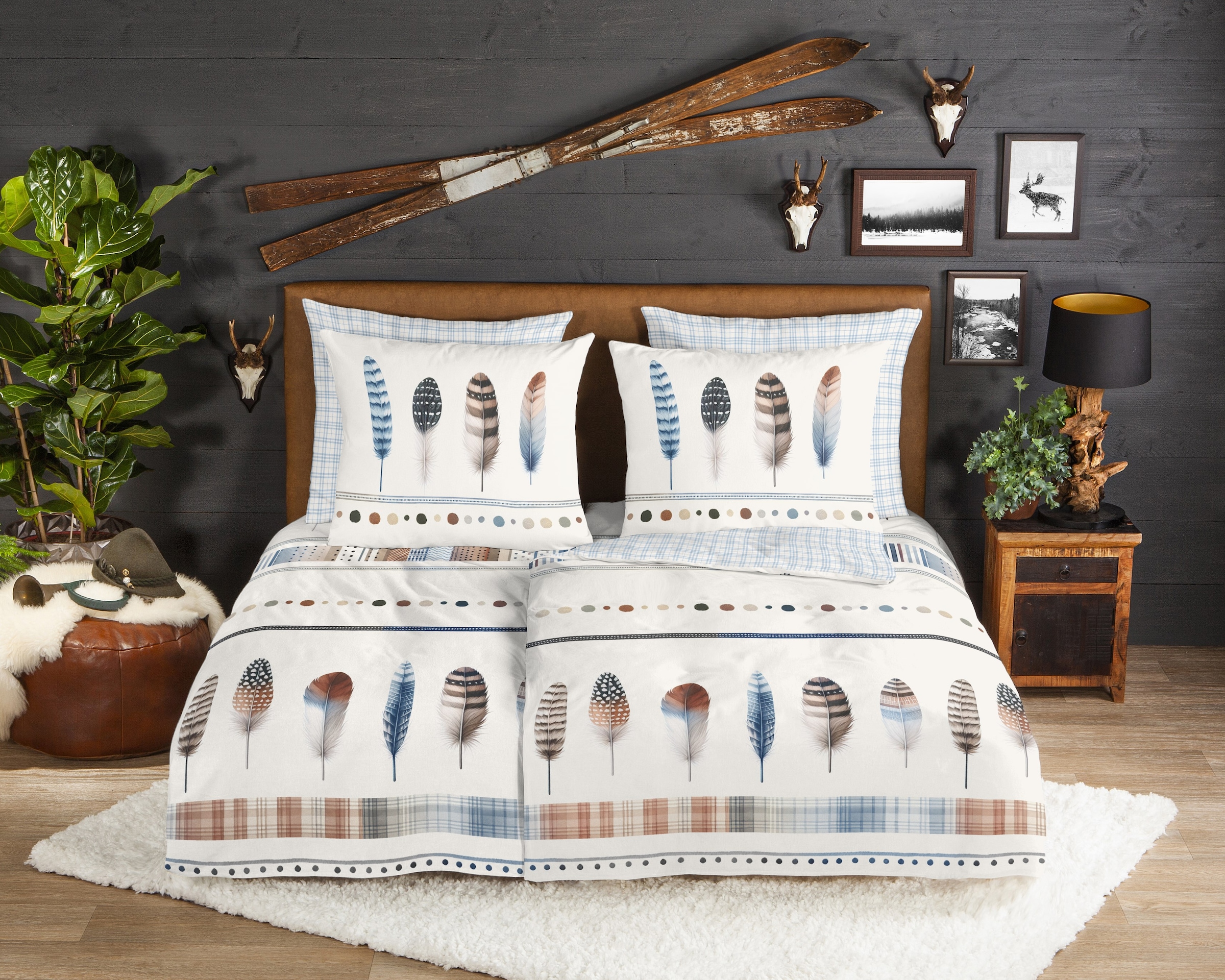 good morning Wendebettwäsche »Niba« 3 Stk. tlg. Flanell, Biber, Winter, War günstig online kaufen