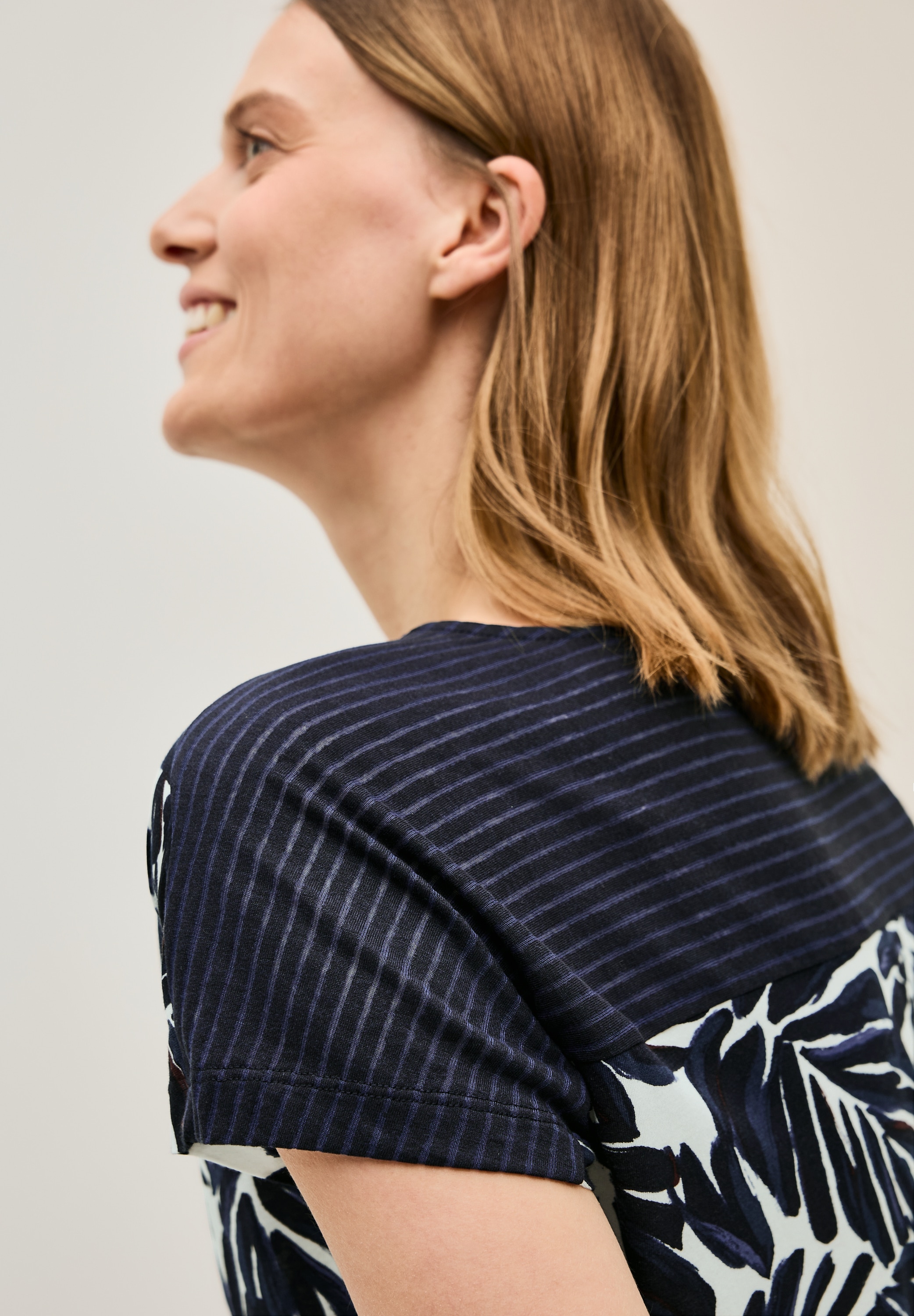 Cecil Print-Shirt, mit Details in Ausbrenner-Optik