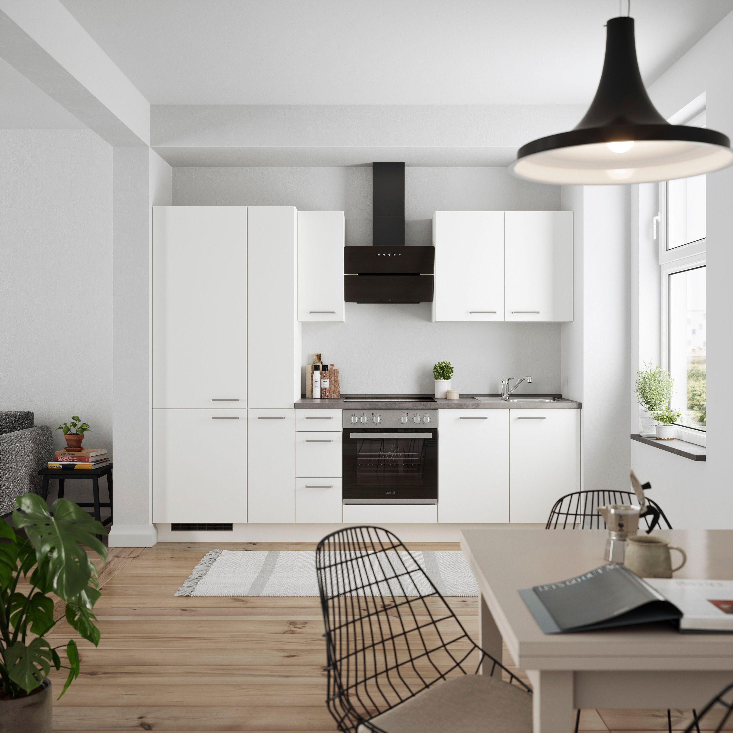 nobilia® Küchenzeile »"Touch II"«, vormontiert, Ausrichtung wählbar, Breite 270 cm, wahlw. mit E-Geräten