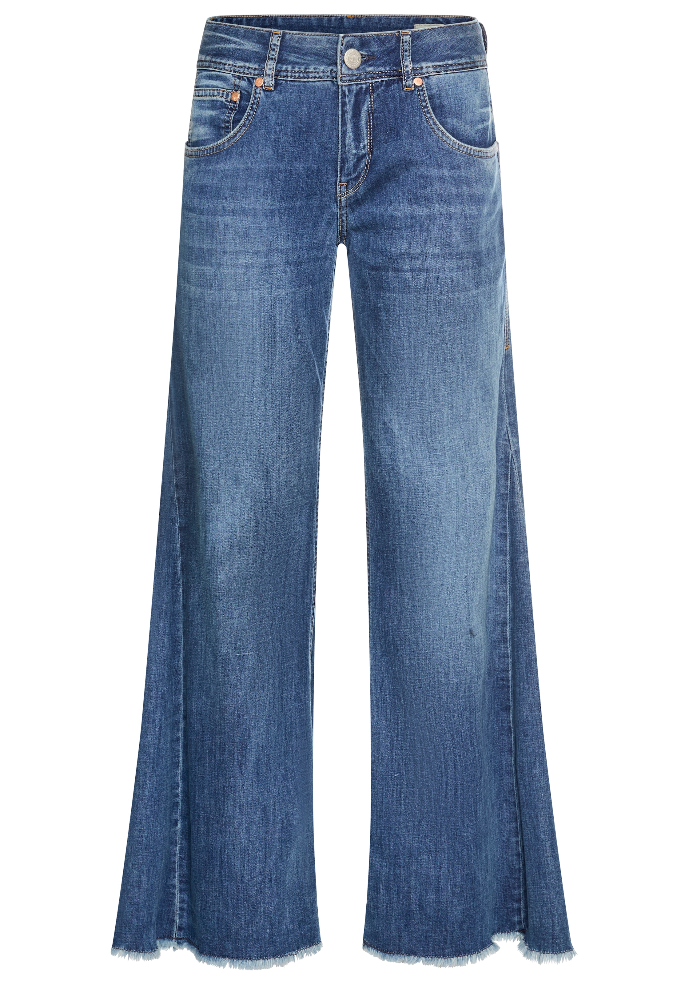 Herrlicher 5-Pocket-Jeans »Edna Kama Denim Light« Flared Fit, extra Weite