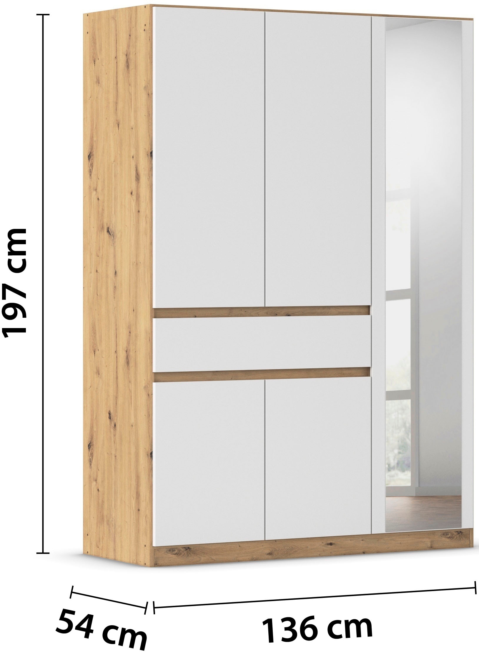 rauch Kleiderschrank »Tübingen« mit Spiegel