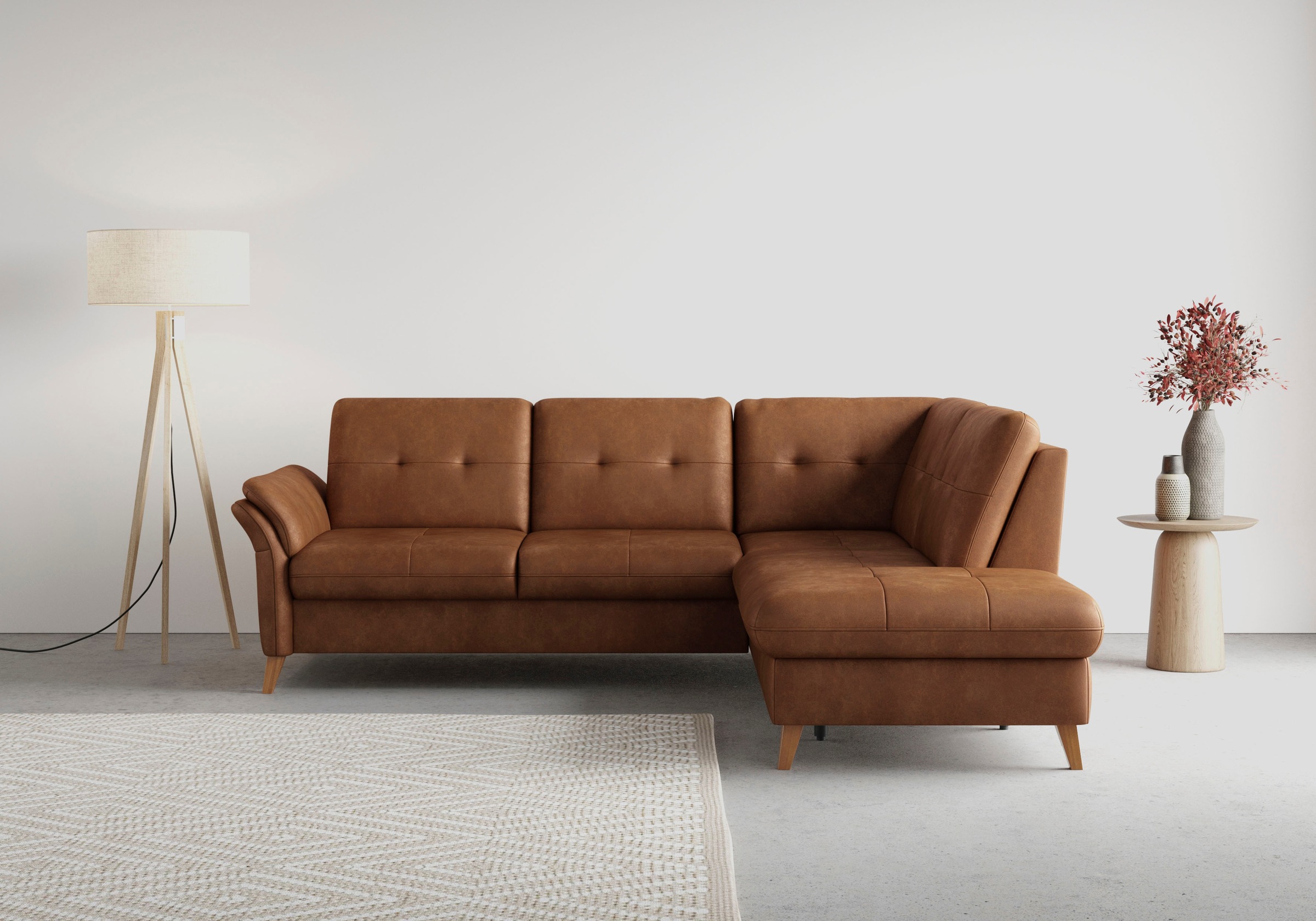 sit&more Ecksofa »Göteborg«, inkl. Sitztiefenverstellung, wahlweise mit Bettfunktion & Bettkasten
