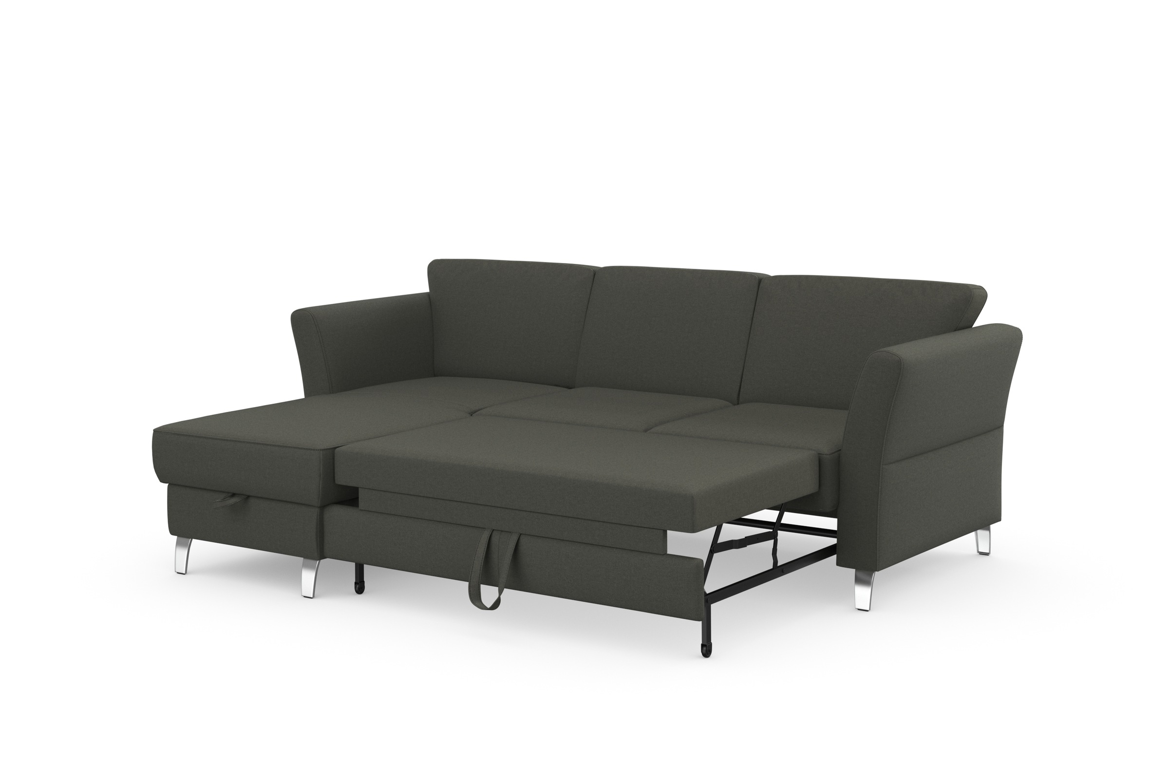 sit&more Ecksofa »Visby L-Form«, wahlweise mit Bettfunktion und Bettkasten, frei im Raum stellbar