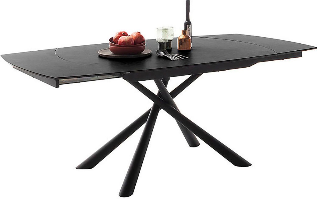 MCA furniture Esstisch »NICOSIA Vierfußtisch 130-190 cm«, (Einzelstück), Keramik, Metall, Rotationsauszug, ausziehbar, Tischplatte 11 mm