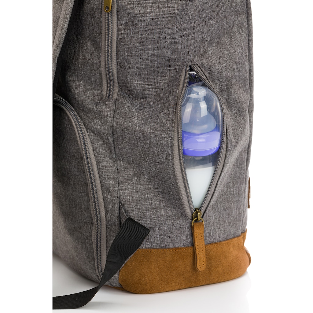 Fillikid Wickelrucksack »Berlin, grau melange«, Reflektoren