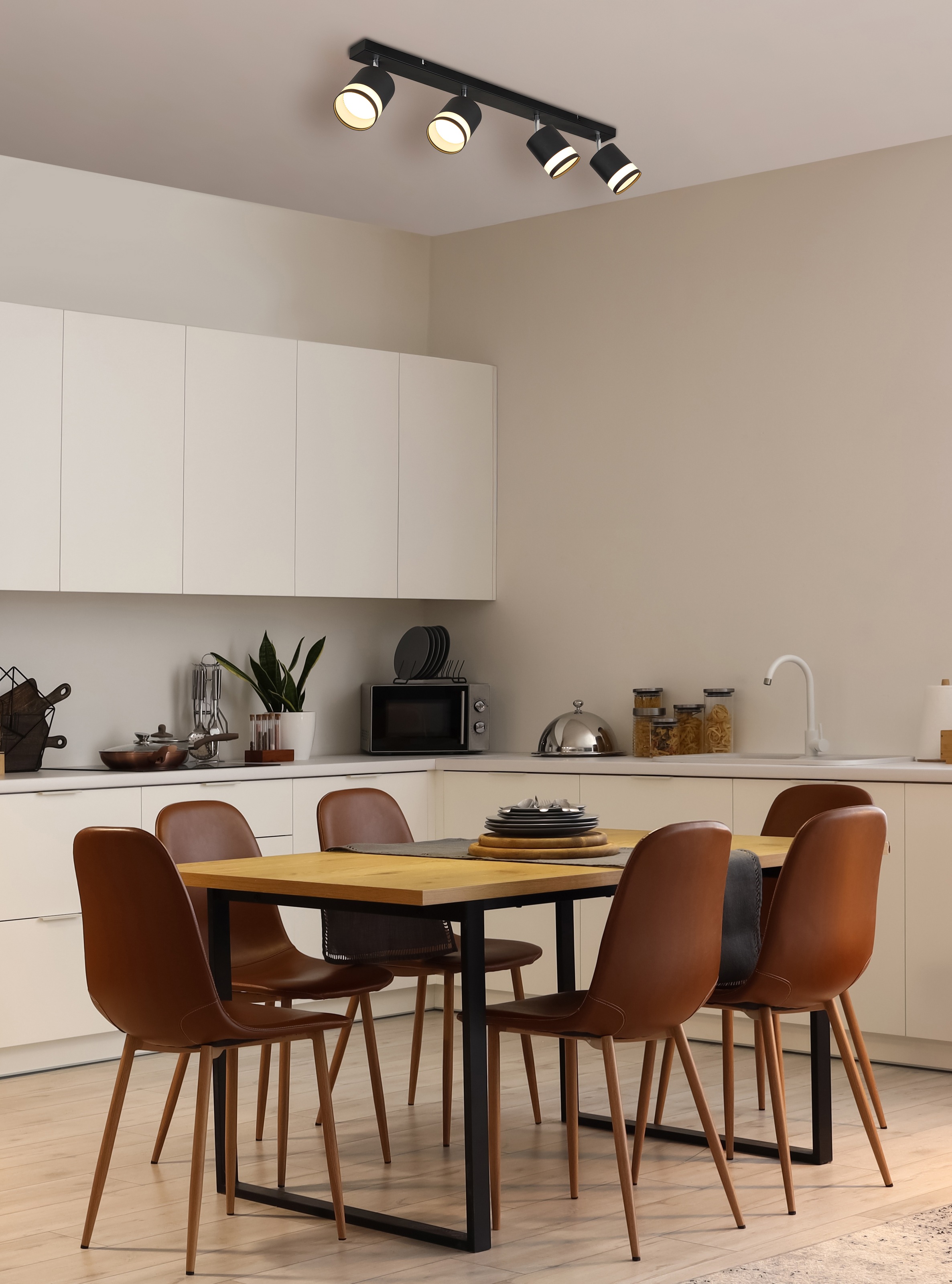 GLOBO LIGHTING Deckenstrahler »LUCERO«, Leuchtmittel GX53 | Leuchtmittel wechselbar, Deckenspot/schwarz/3000K/Wohnzimmer/Flur