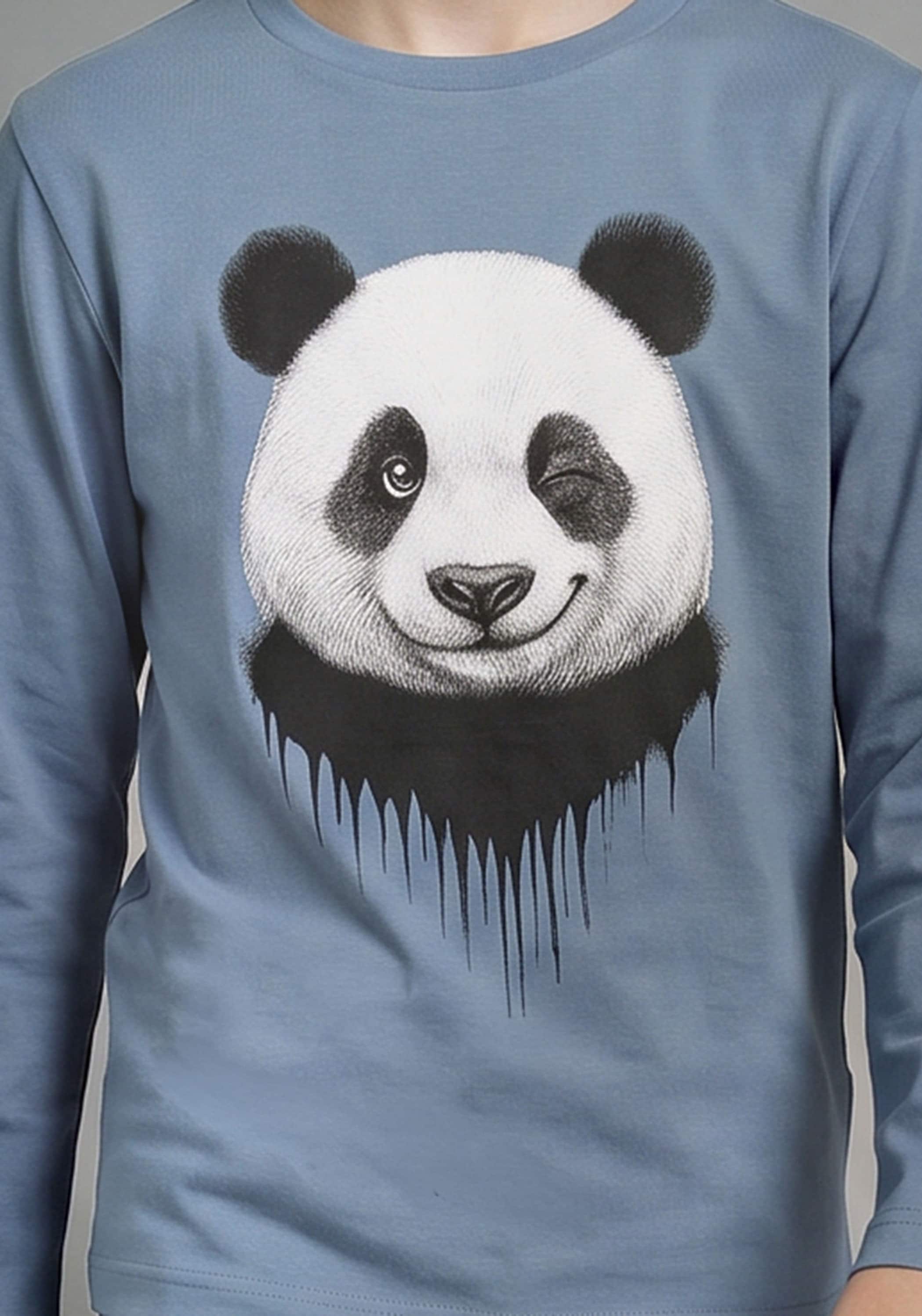 KIDSWORLD Langarmshirt »Shirt mit Panda-Print« langärmlig, Basic-Passform, modischer Stil