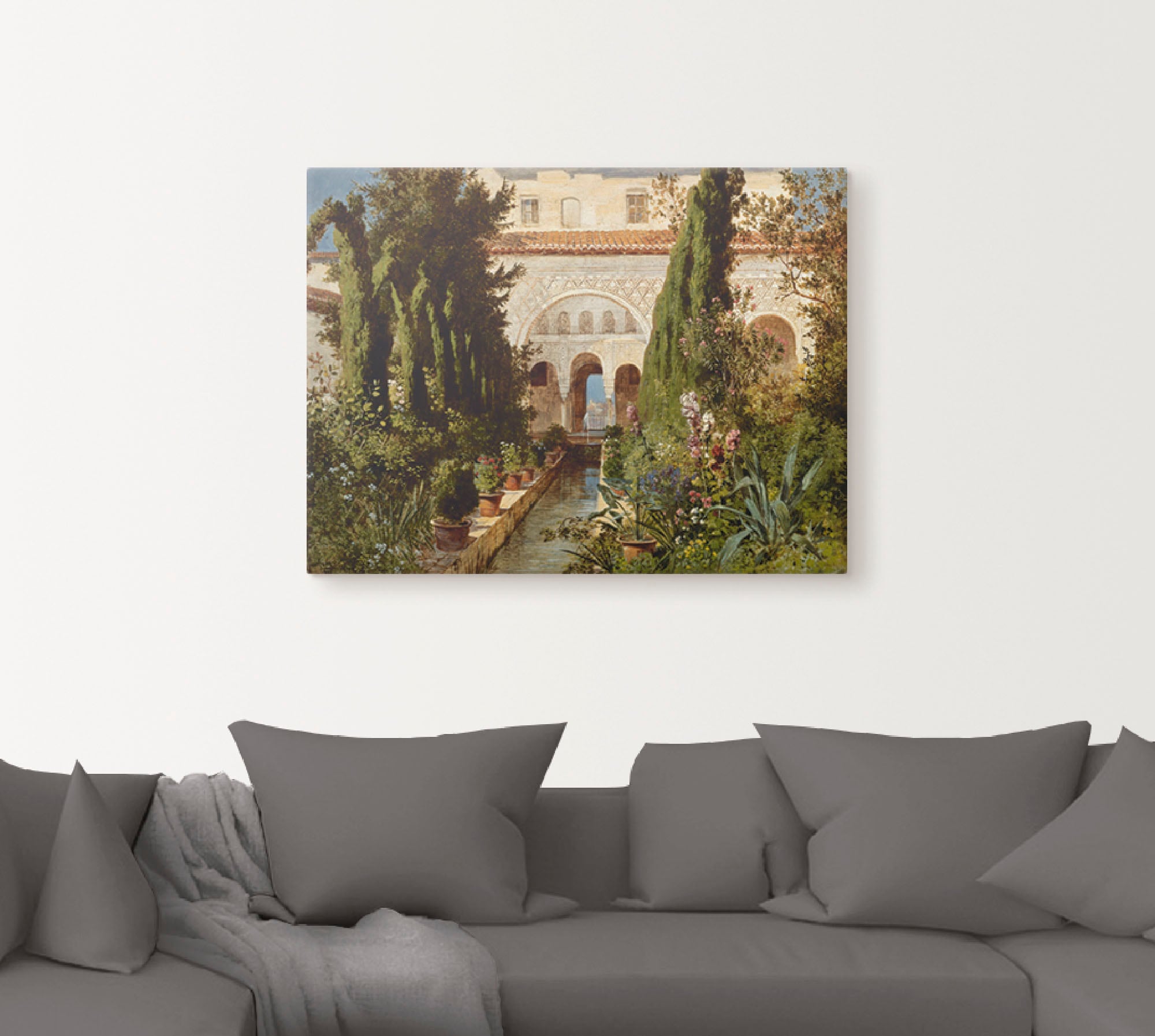 Artland Leinwandbild »Der Garten des Generalife bei Granada«, Garten, (1 St günstig online kaufen