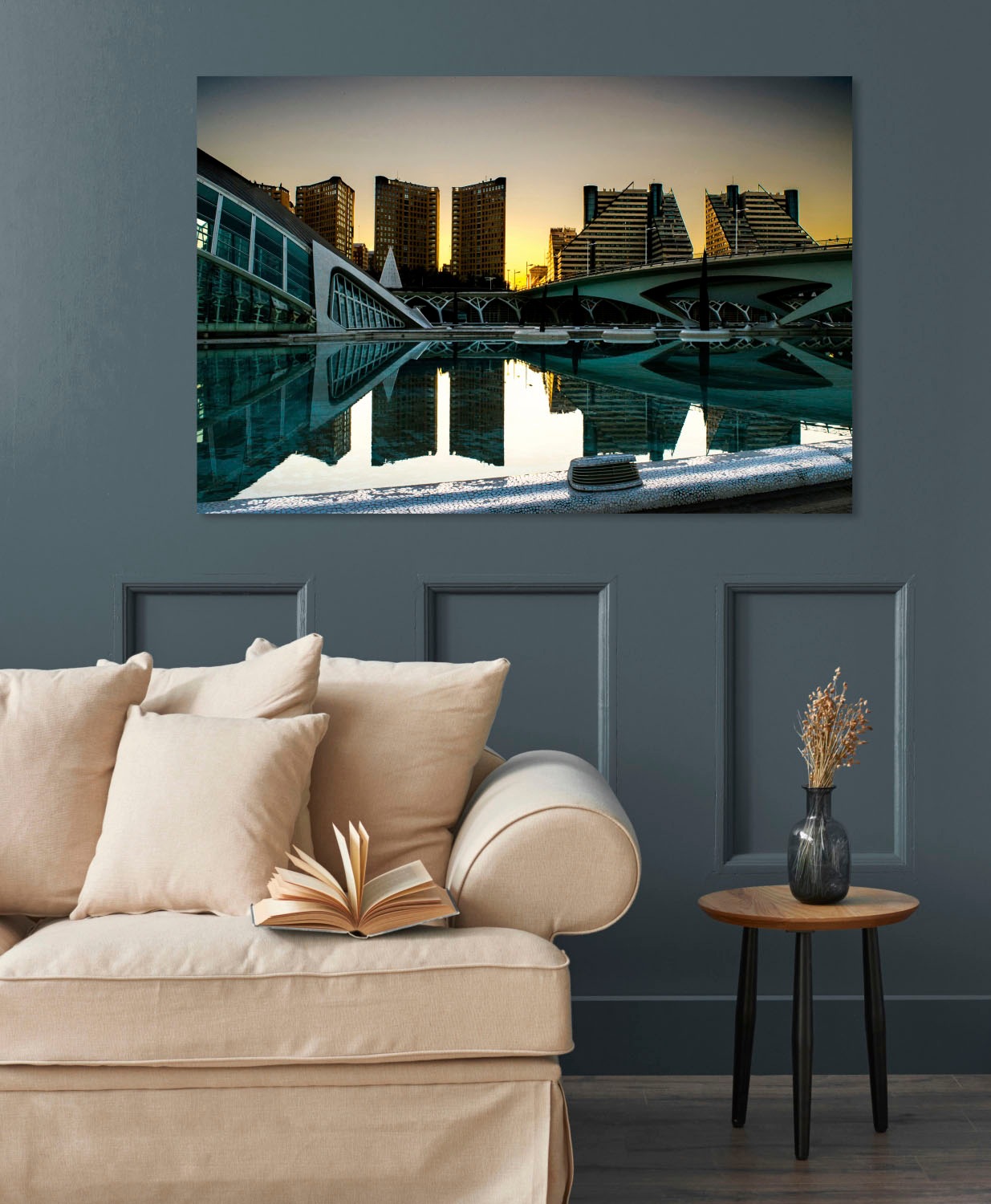 queence Acrylglasbild »Seebrücke«, Elemente der Architektur-Gebäude-Städte- günstig online kaufen