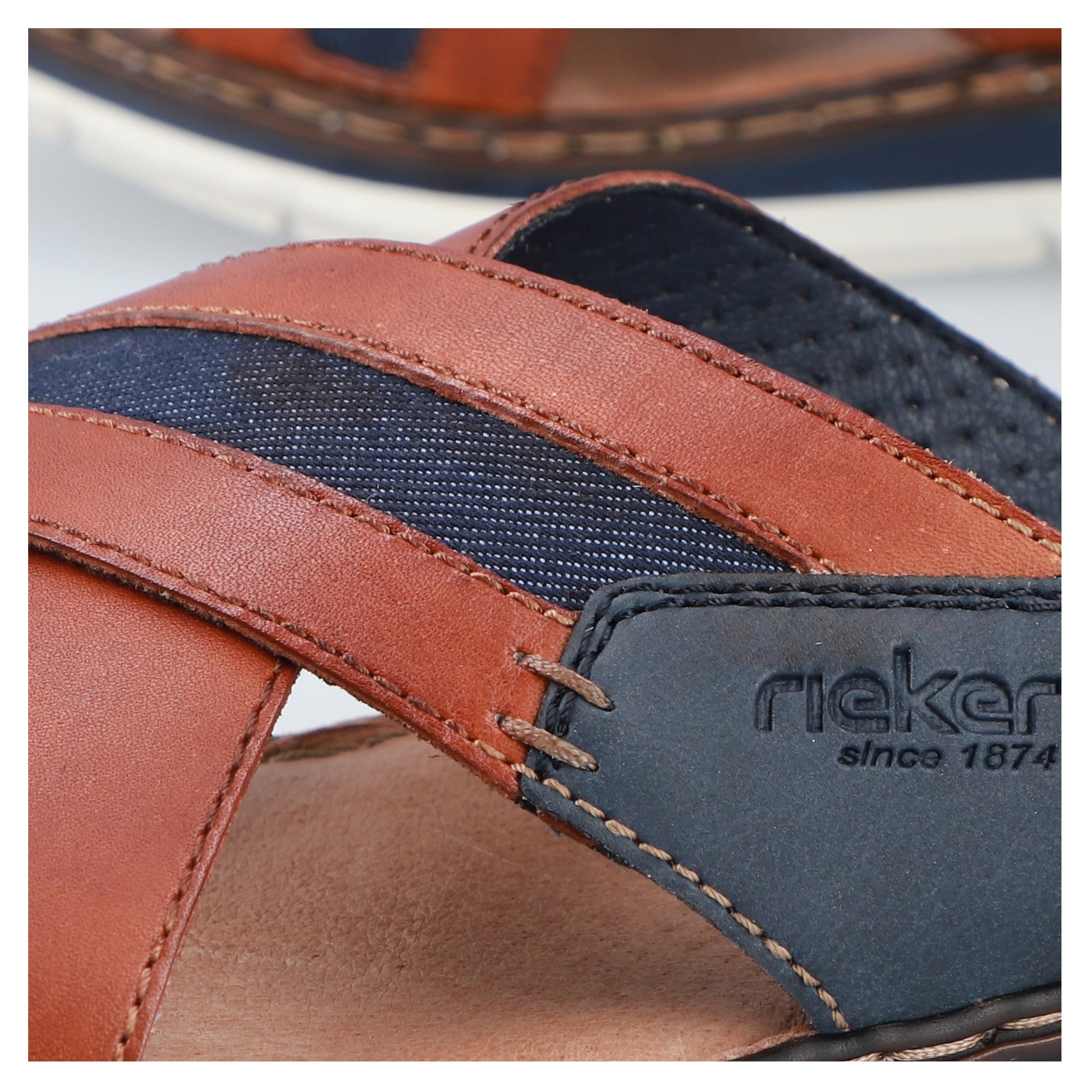 Rieker Pantolette, Sommerschuh, Strandschuh, Hausschuh mit weicher Innensohle